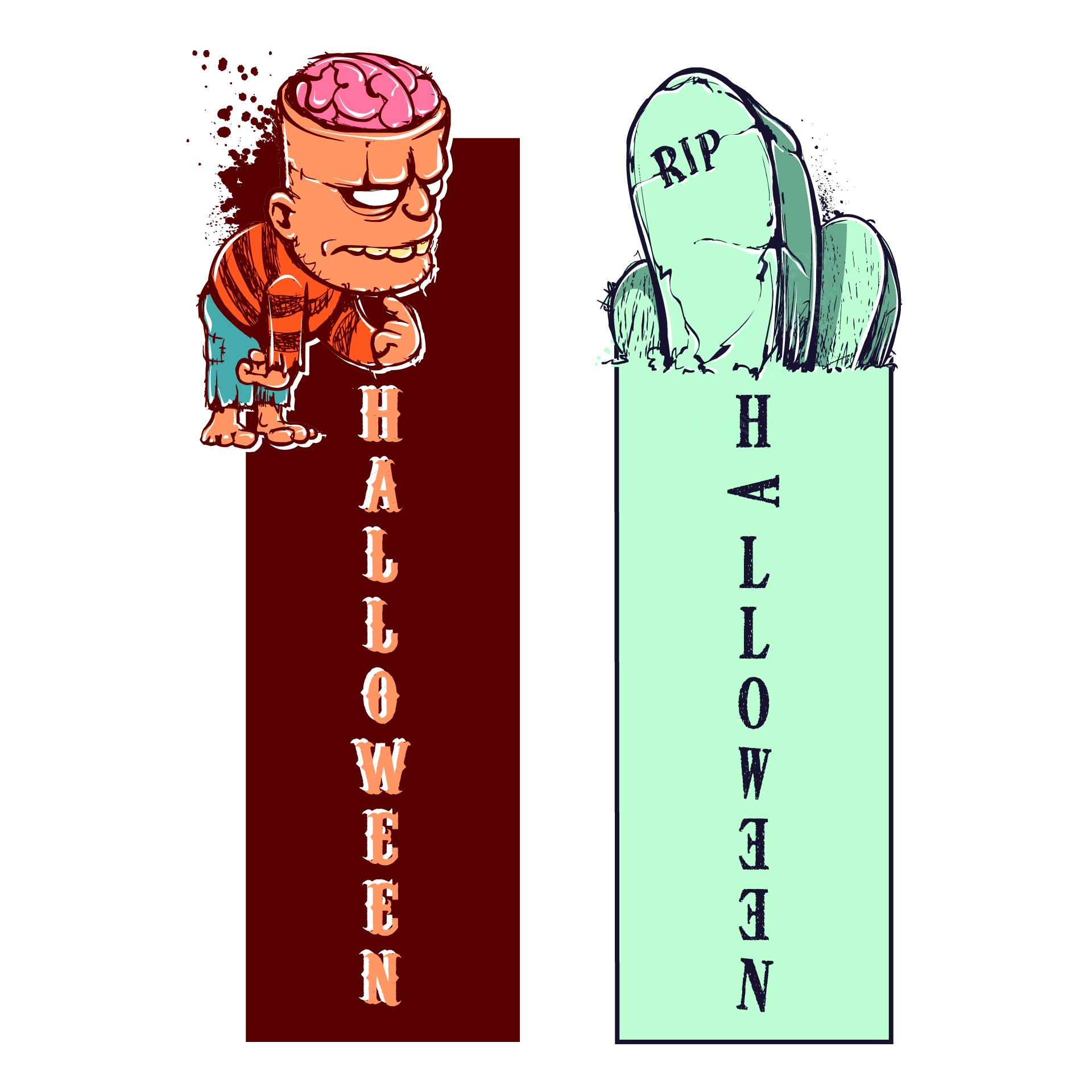 Halloween Corner Bookmarks Printable