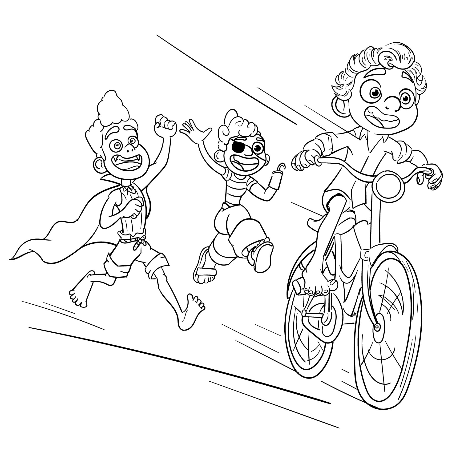 Halloween Disney Characters Coloring Page For Kids Printable Free