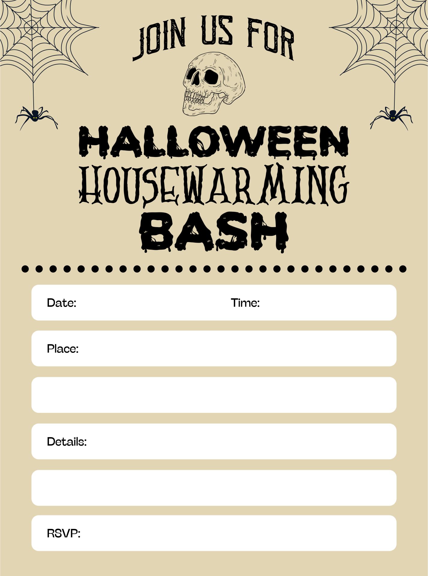 Halloween Housewarming Party Invitations