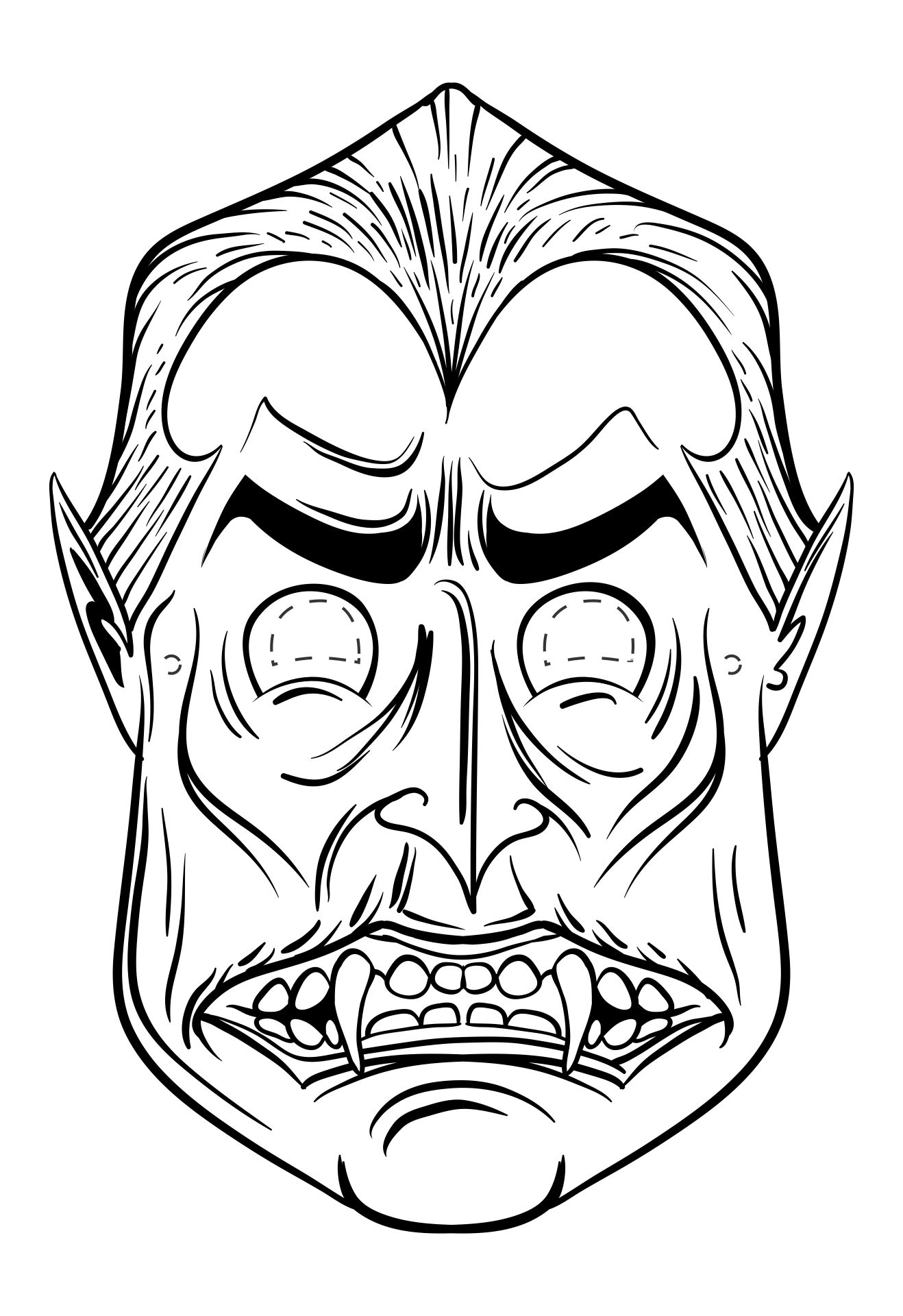 Halloween Masks Coloring Pages Free Printable