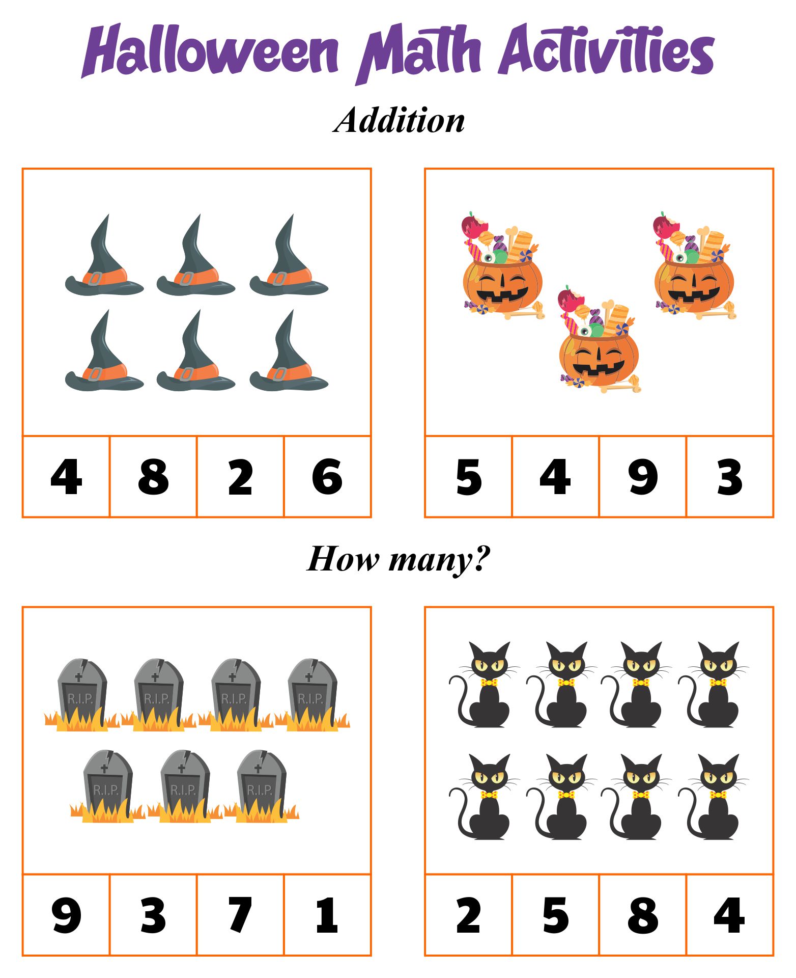 Halloween Math Activities For Preschoolers