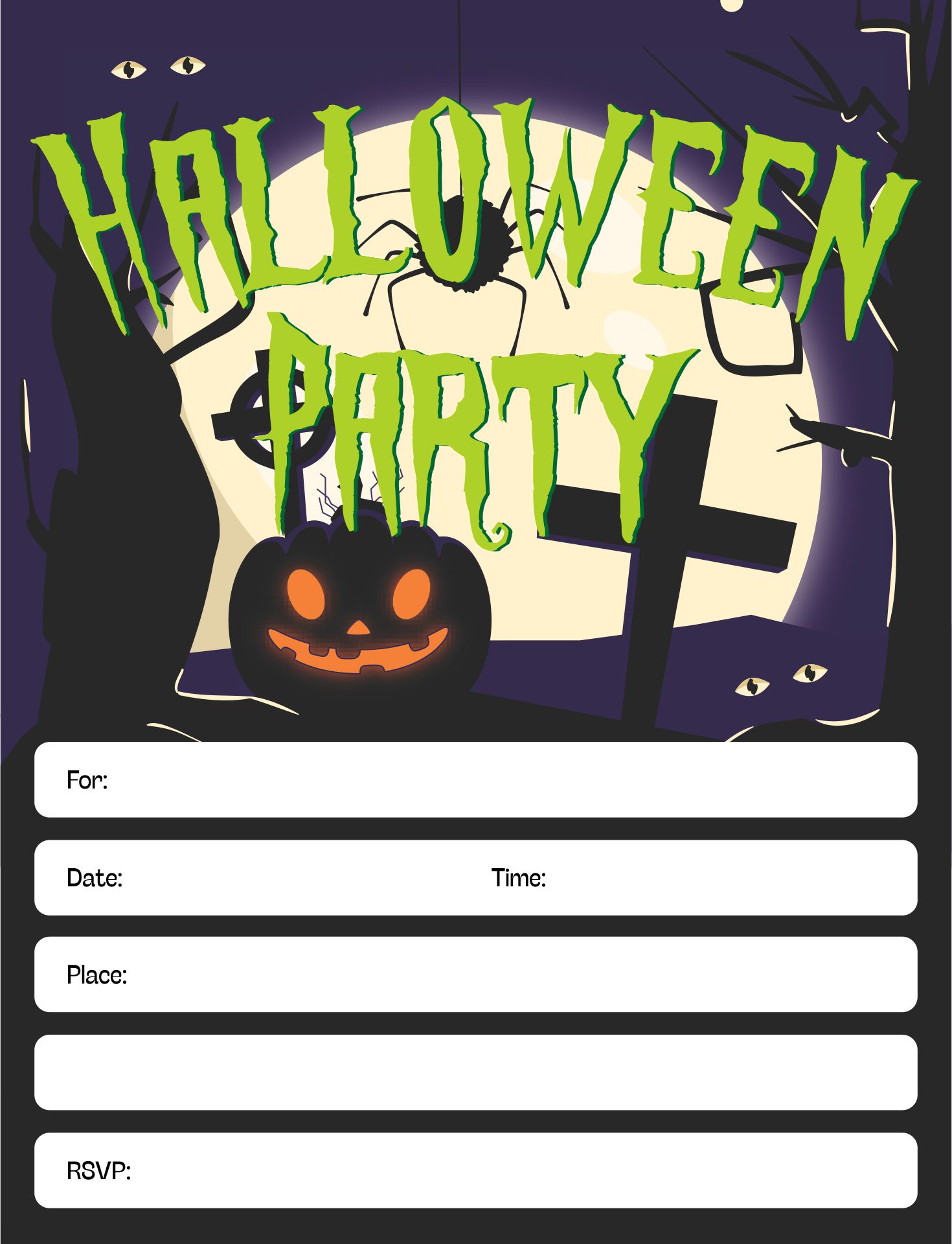 Halloween Party Invitations Printable Free Scary
