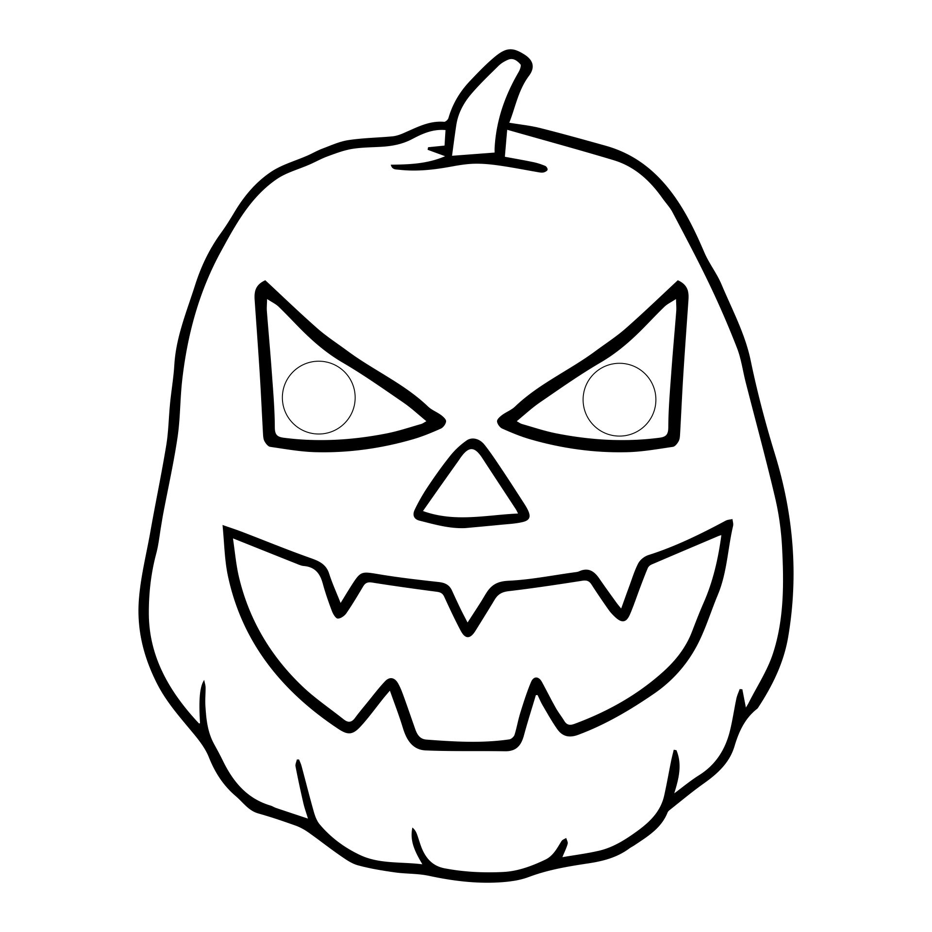Halloween Pumpkin Mask Coloring Page Free Printable