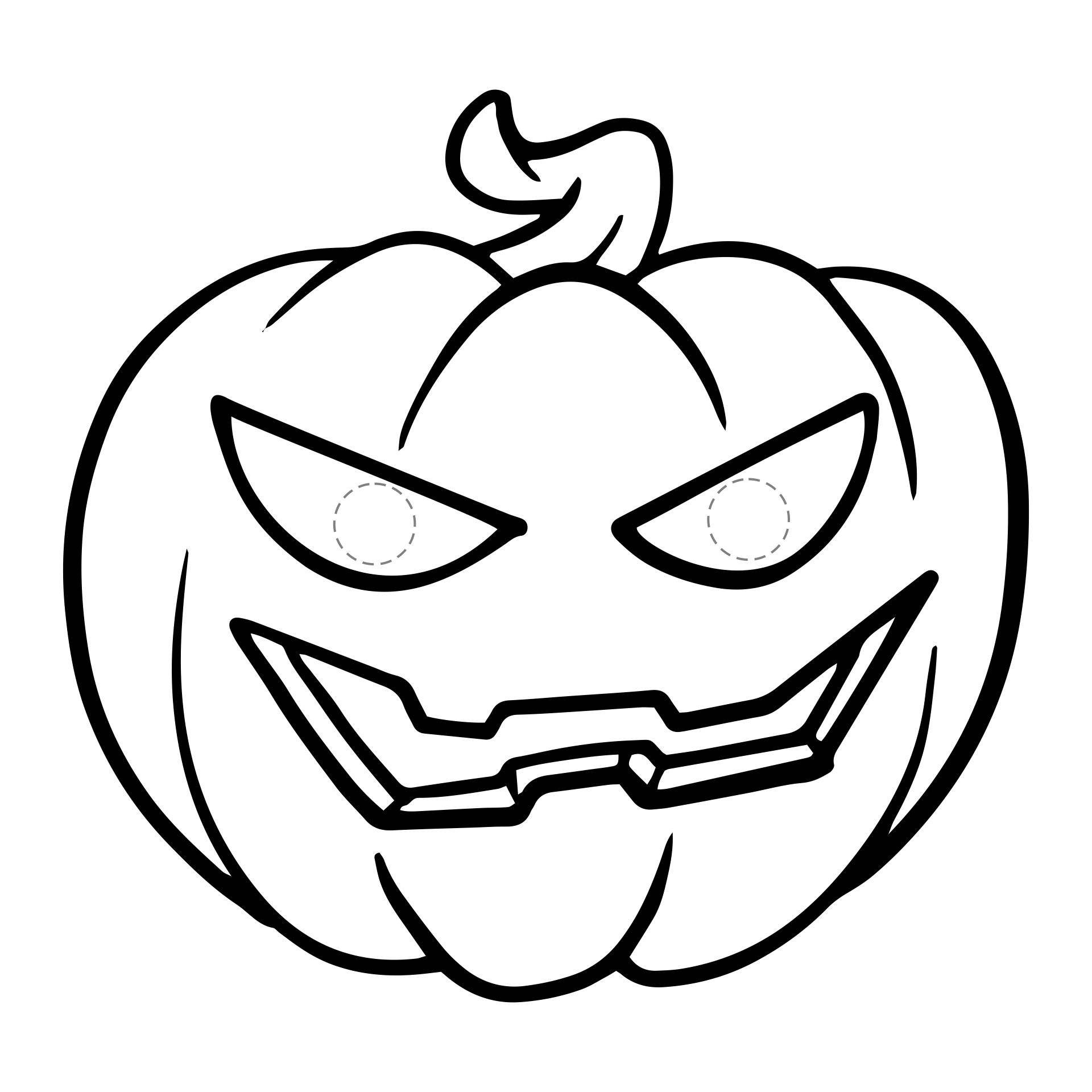 Halloween Pumpkin Mask Coloring Page