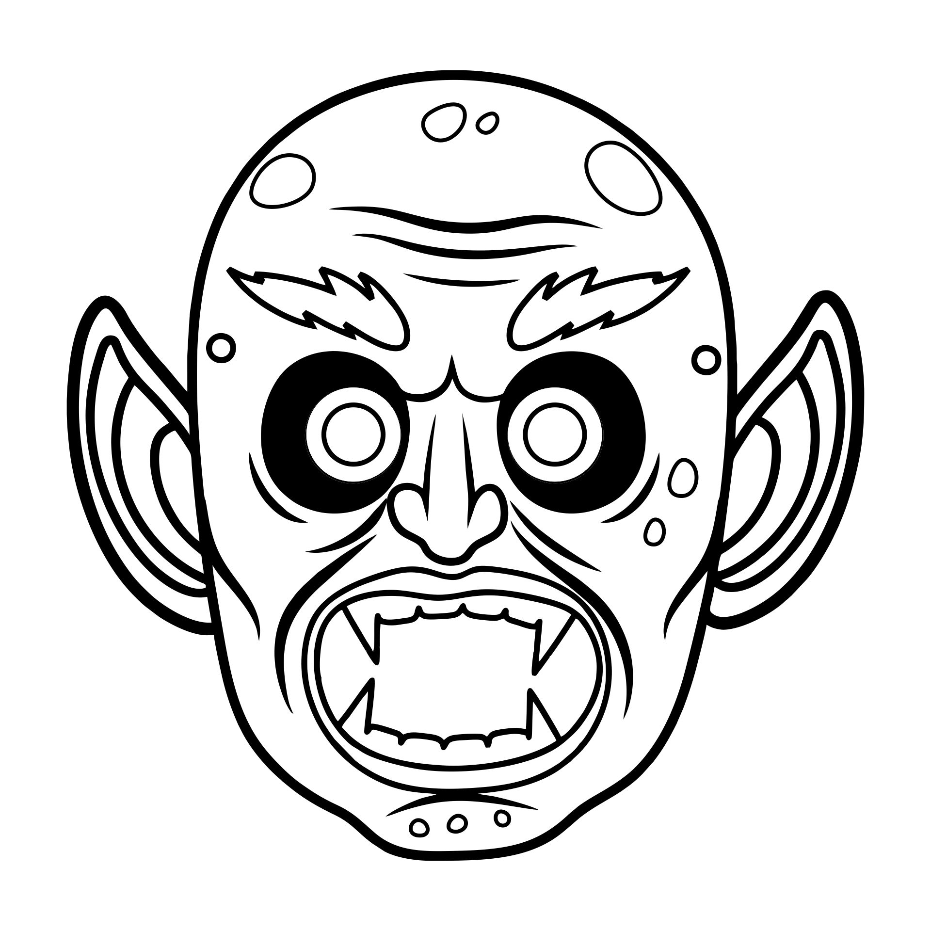 Halloween Scary Masks Coloring Pages