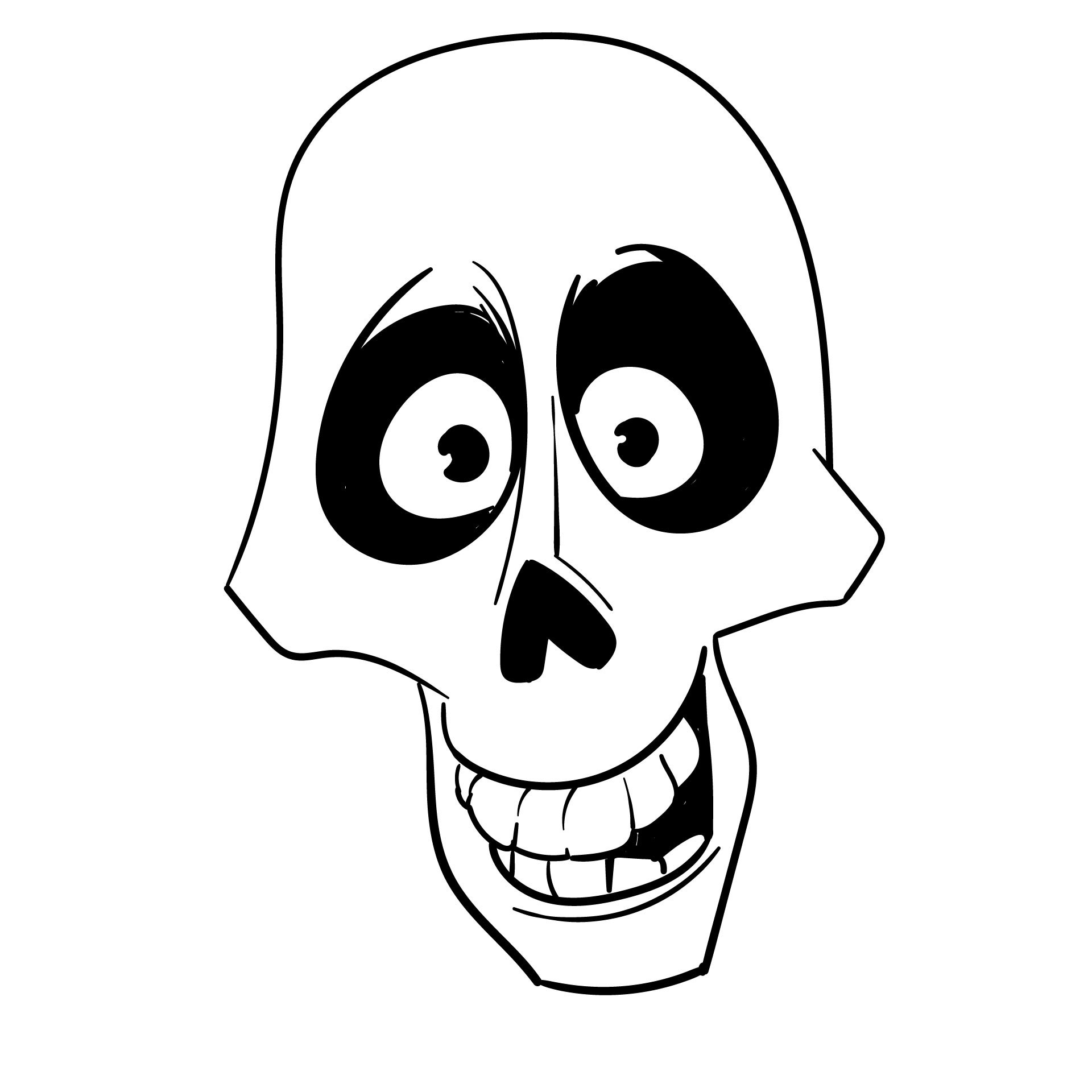 Halloween Skeleton Face Coloring Page Printables