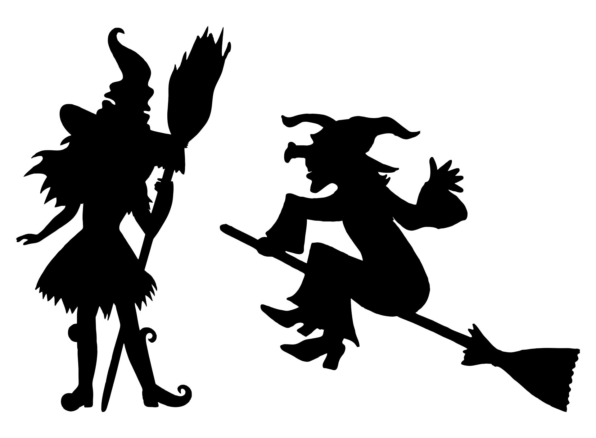 Halloween Witch Silhouette Printables