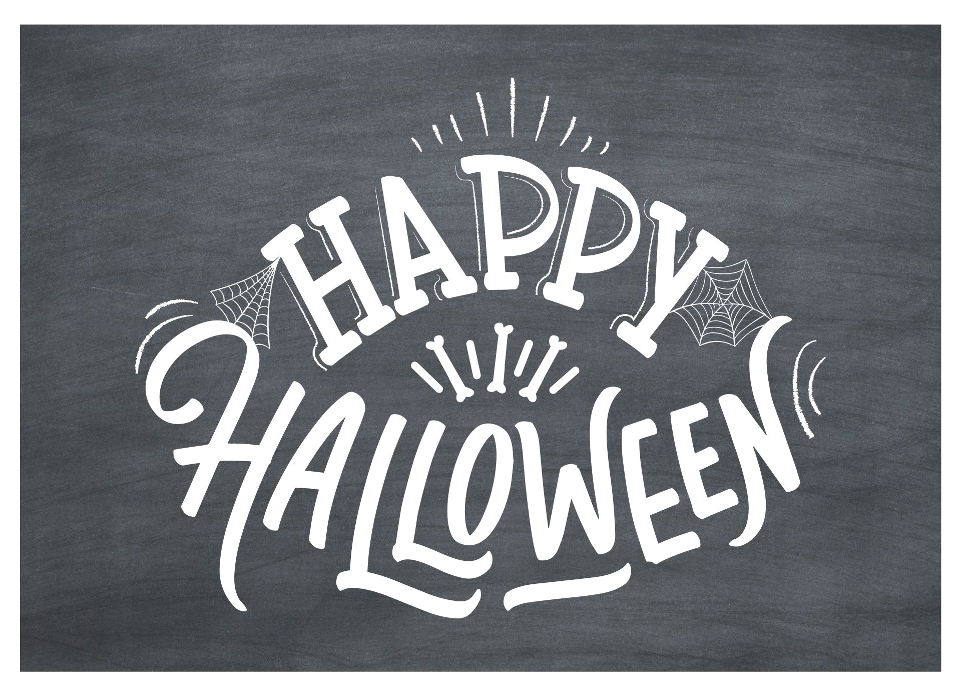 Happy Halloween Chalkboard-style Art Print Printable