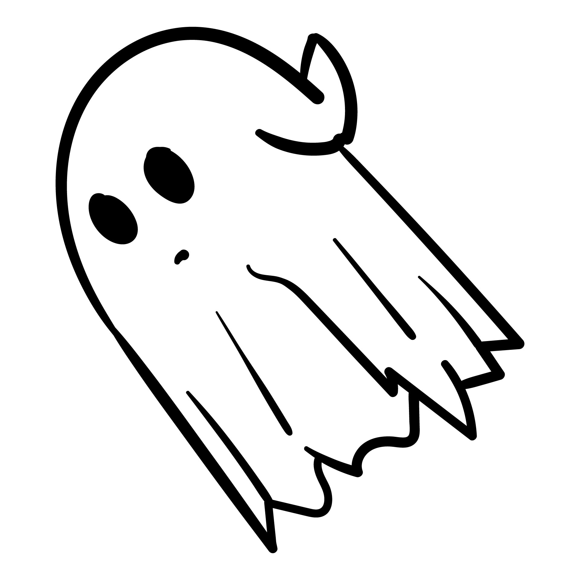 Little Ghost Coloring Pages Printable