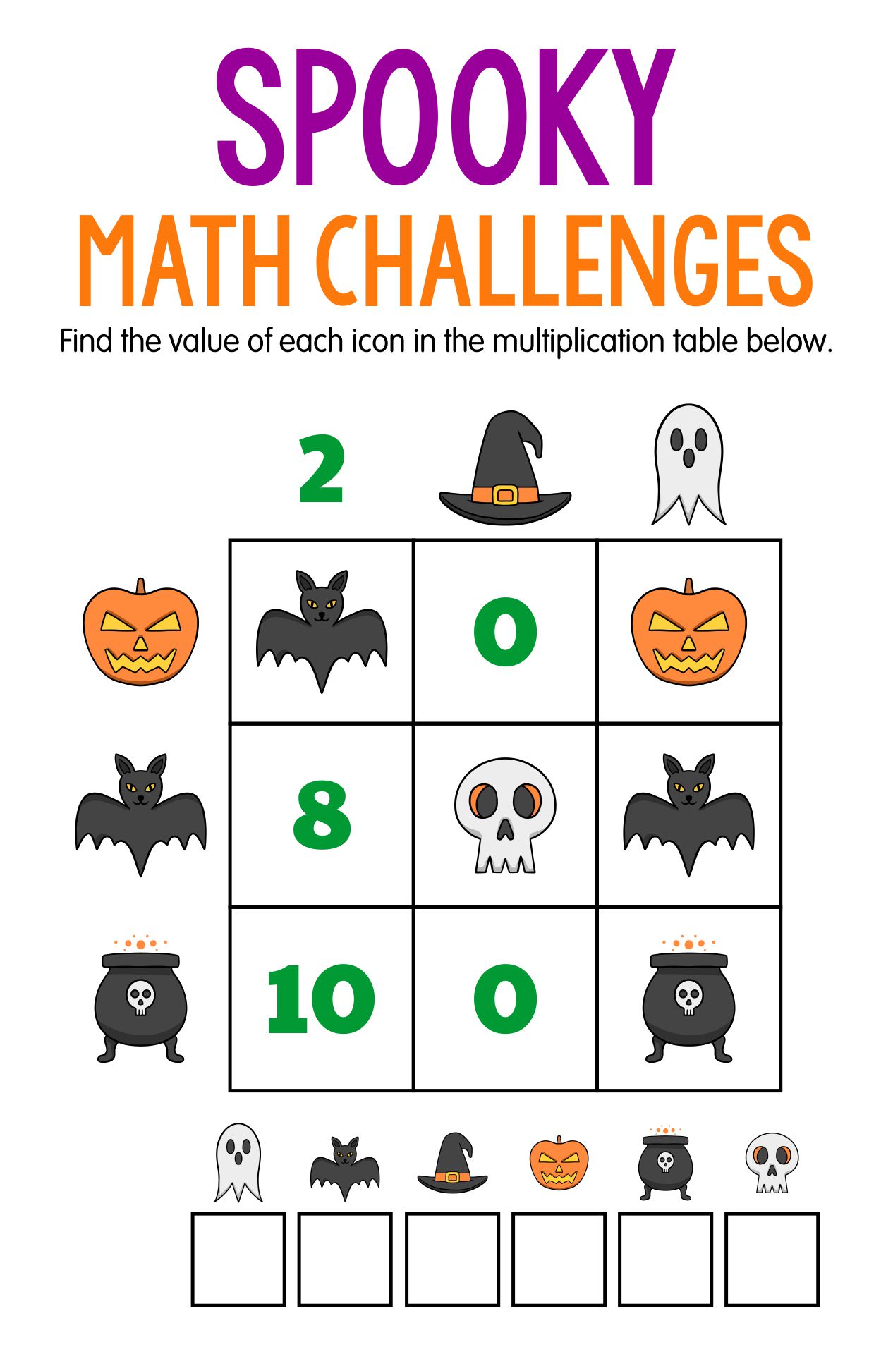 Not-So-Spooky Halloween Math Activities