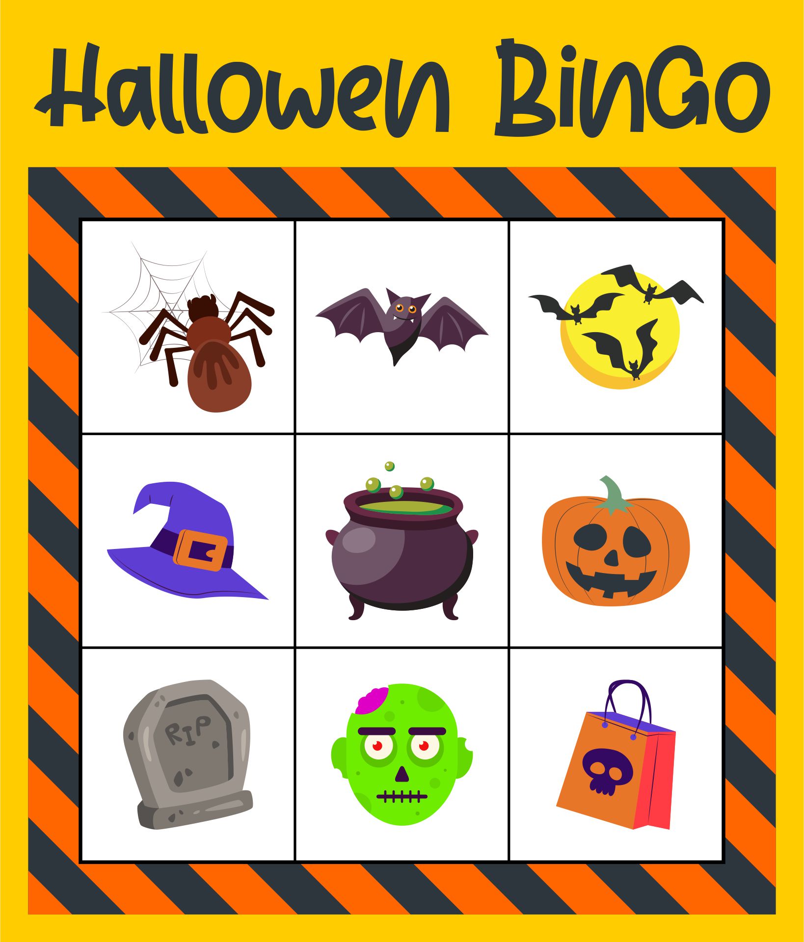 Preschool Halloween Bingo Printable