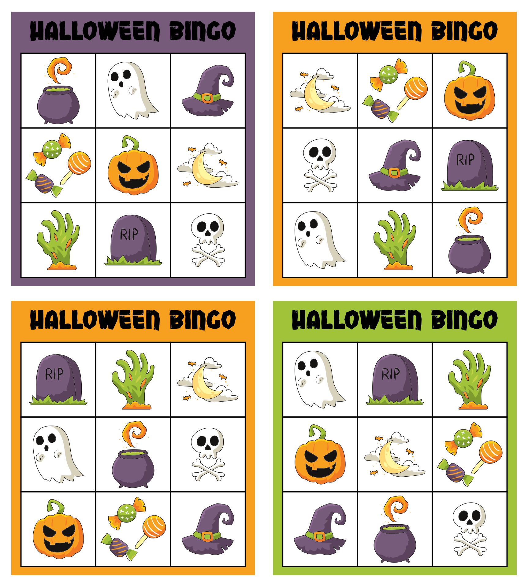 Printable Halloween Bingo Cards For Classroom