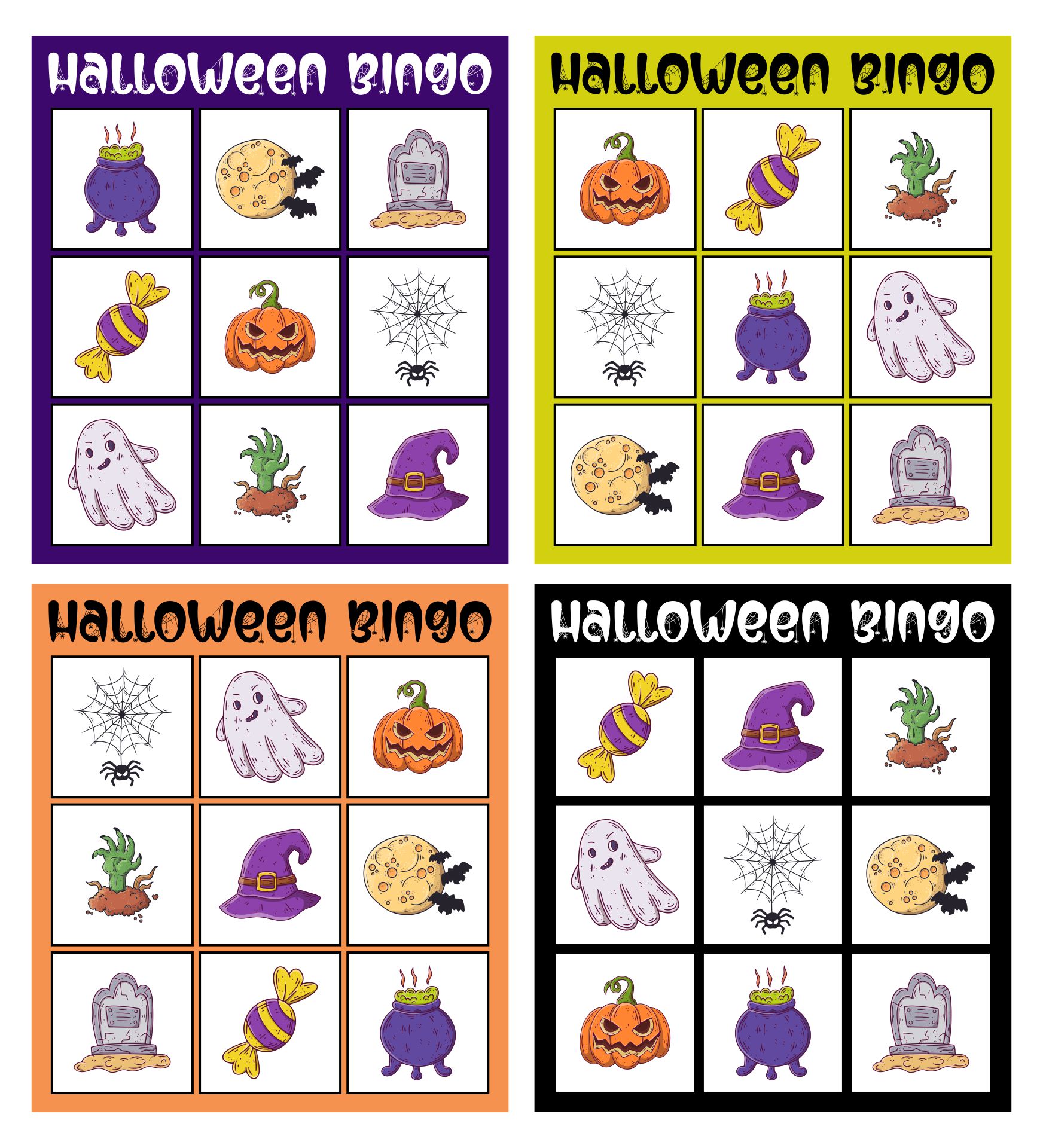 Printable Halloween Bingo Games