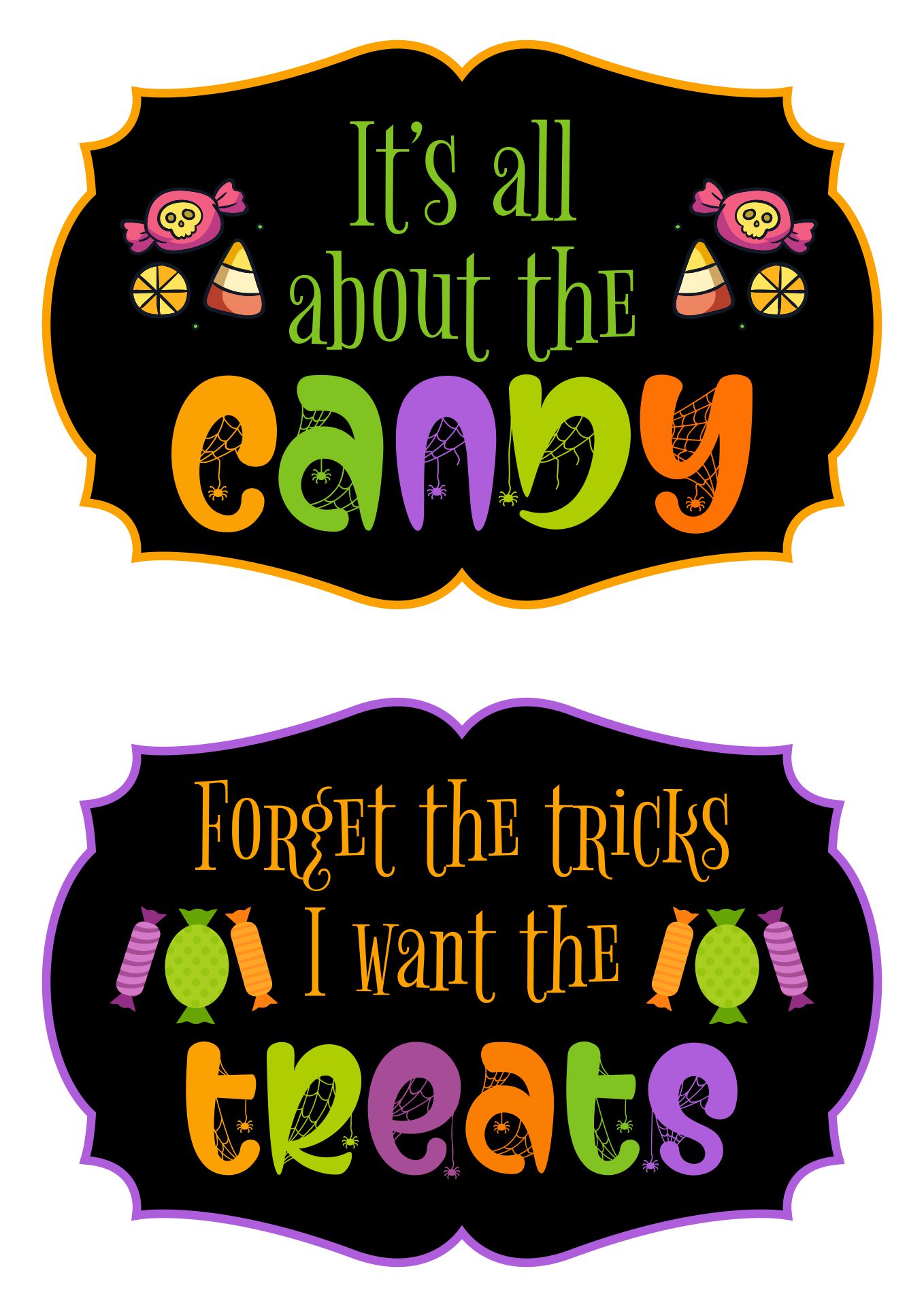 Printable Halloween Candy Jar Labels
