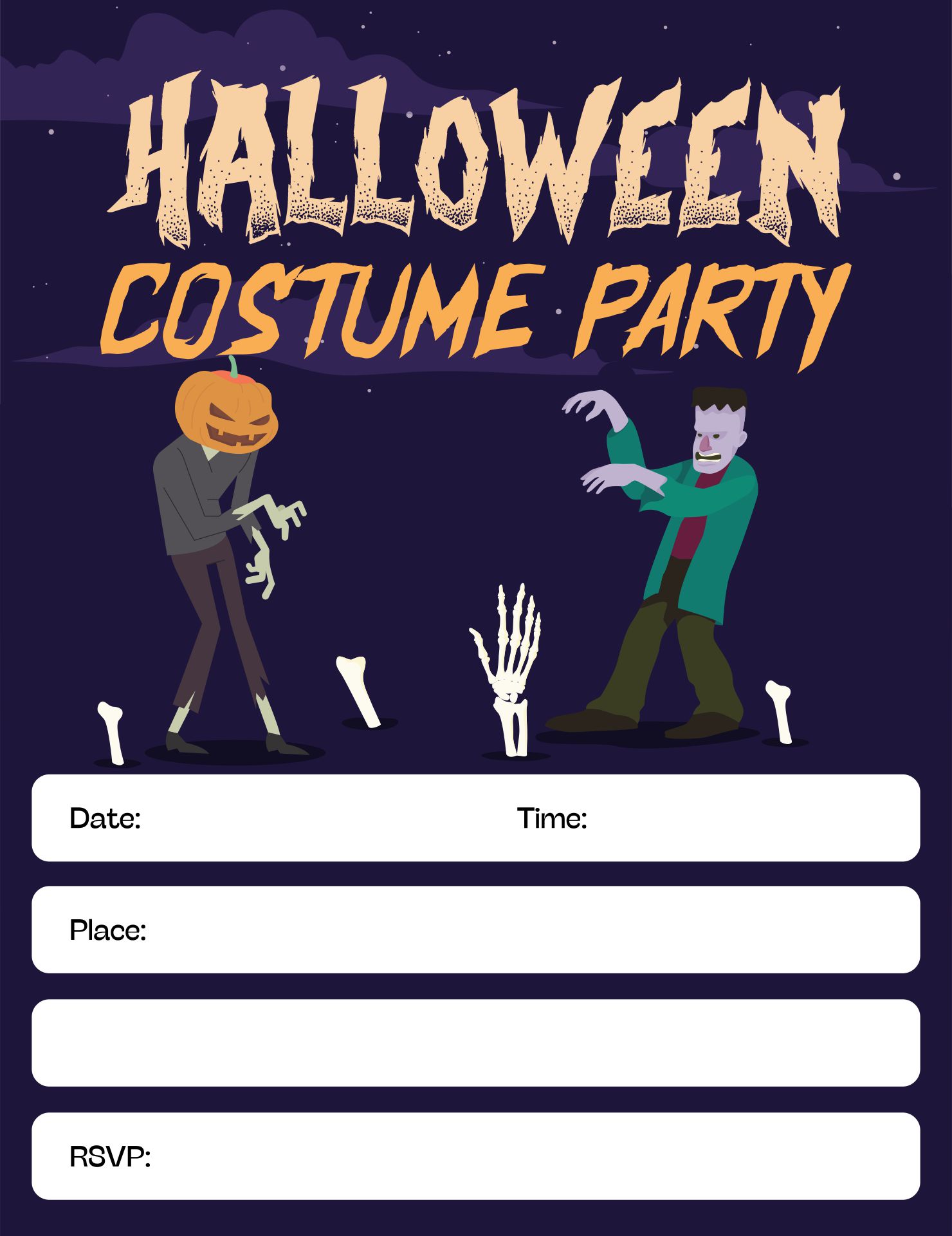Printable Halloween Contest Flyer Templates
