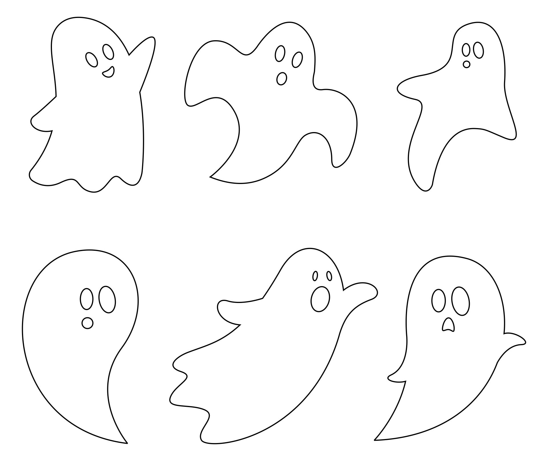 Printable Halloween Ghost Templates To Cut Out