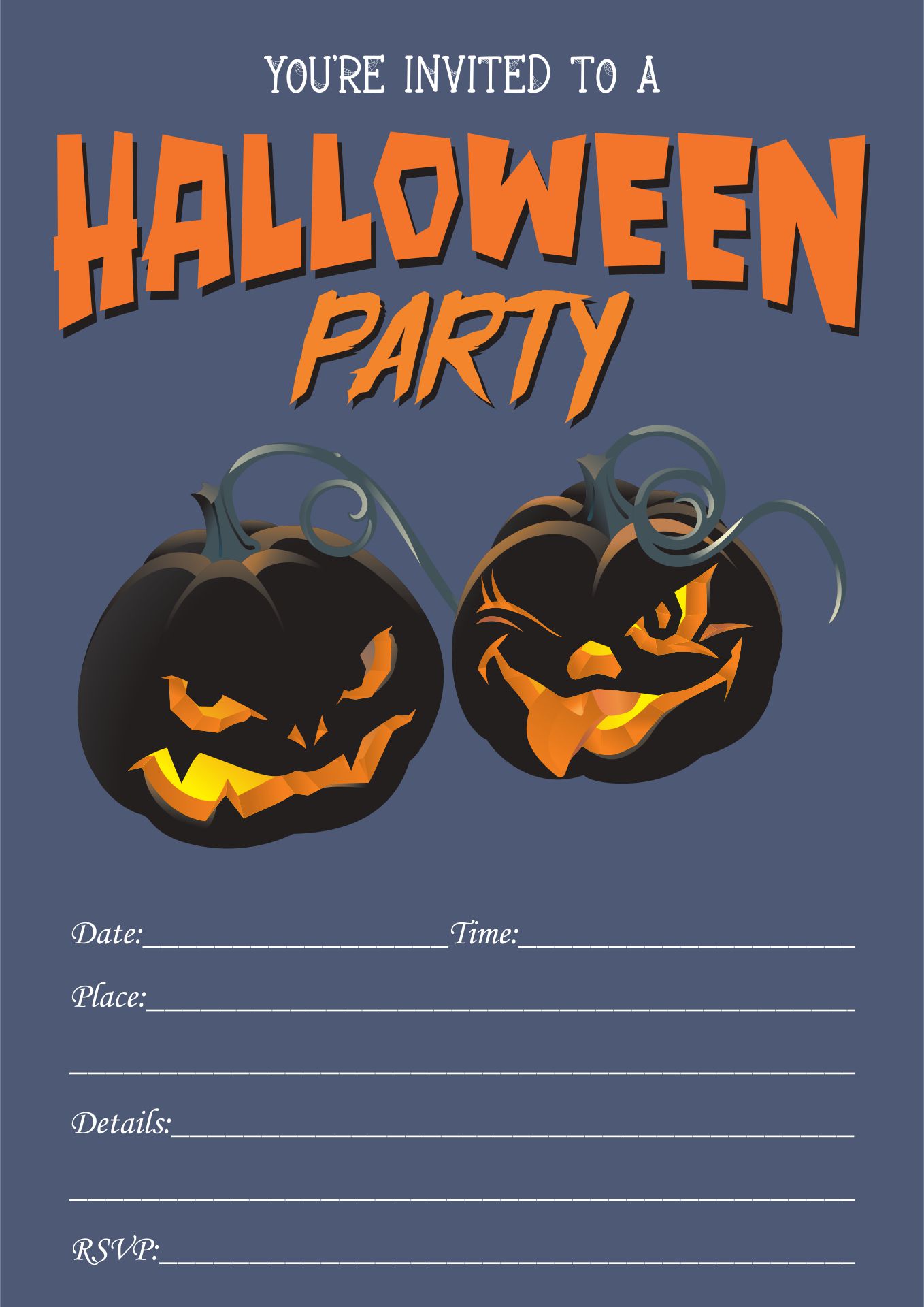 Printable Halloween Party Invitation Templates