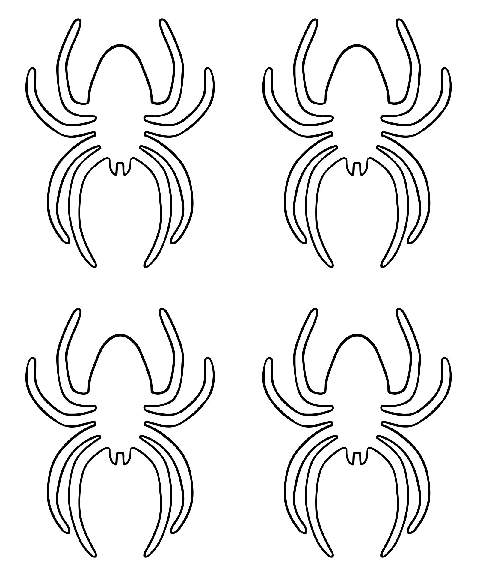 Printable Halloween Spider Cut Out Templates