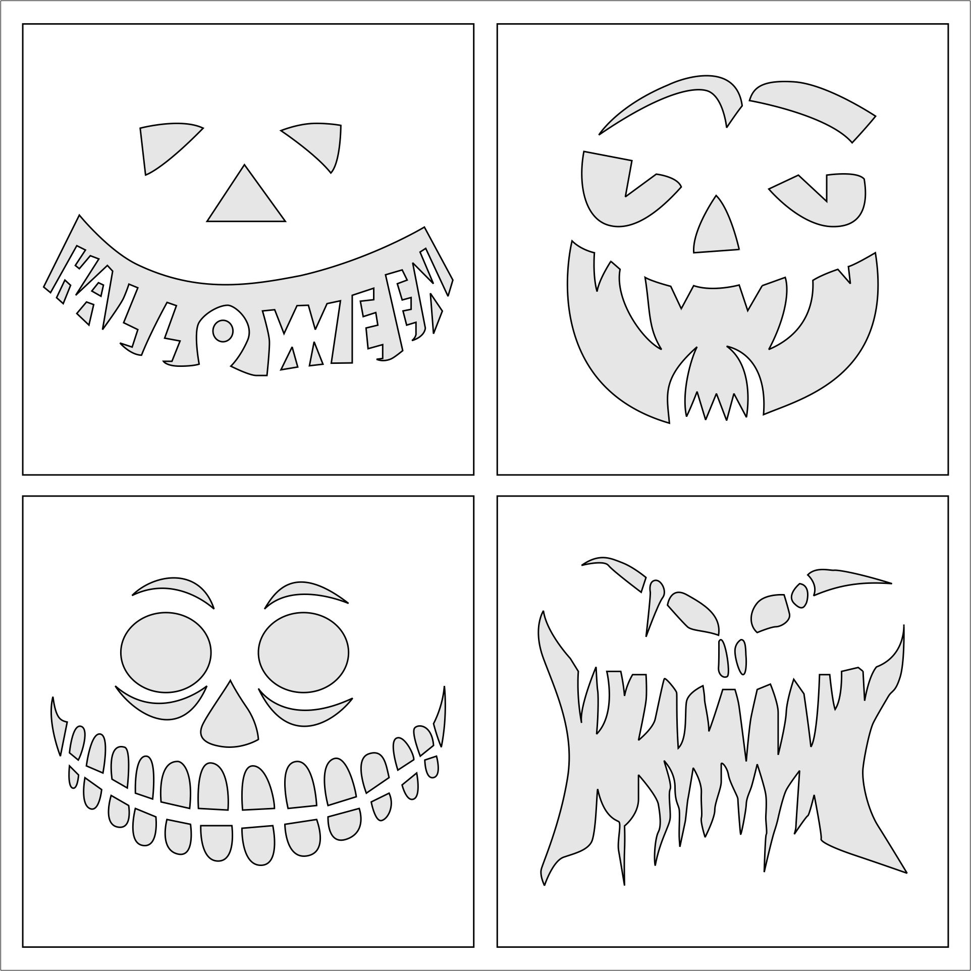 Printable Halloween Stencils For Pumpkins