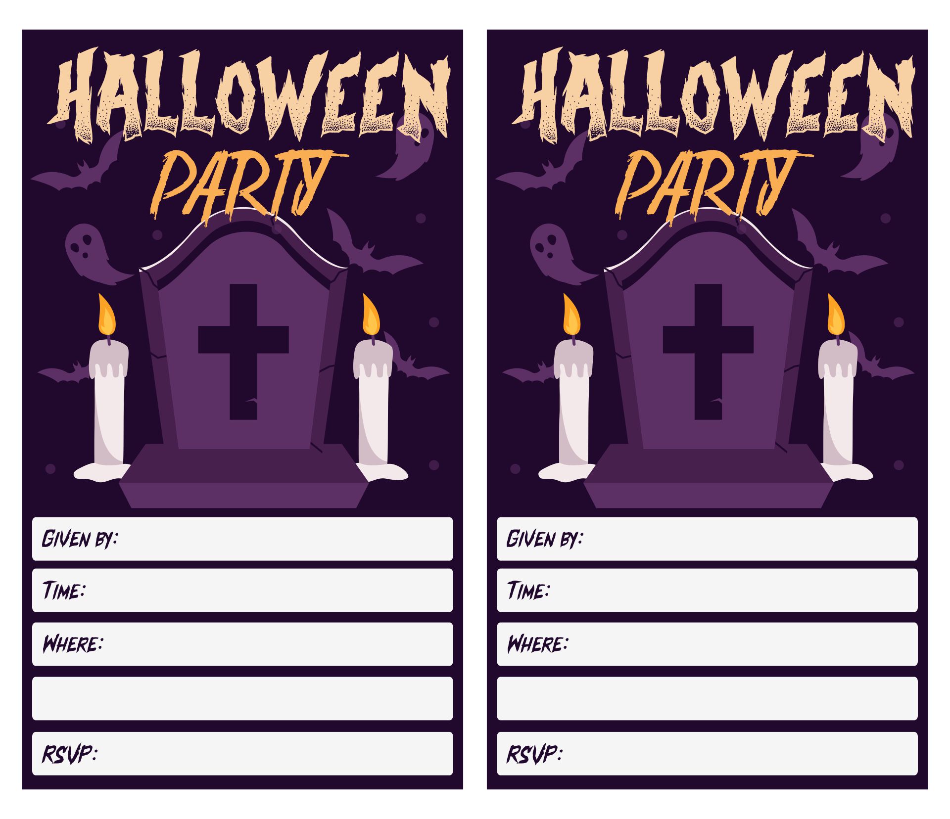 Printable Halloween Themed Flyer Templates
