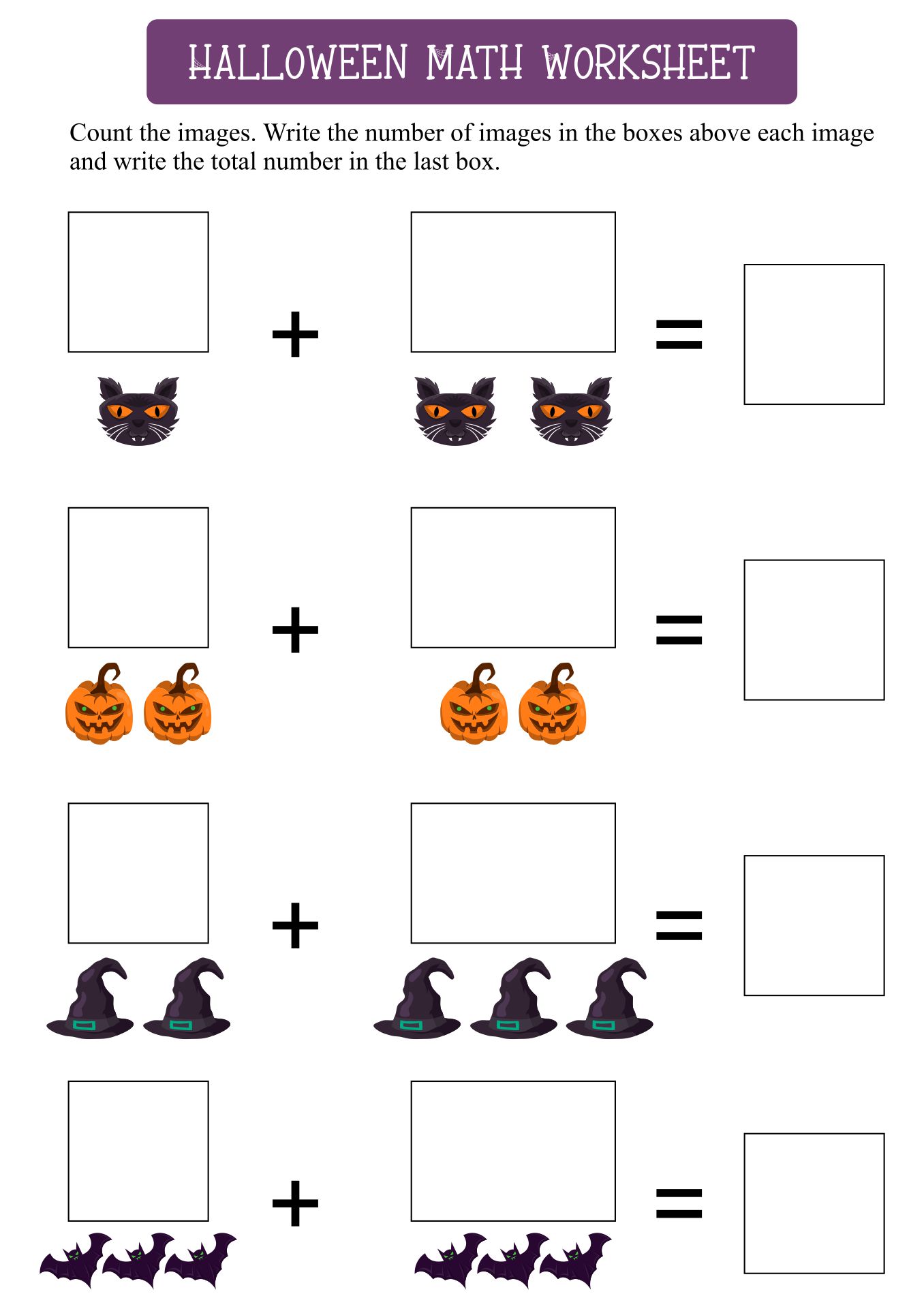 Printable Halloween Worksheets For Kindergarten
