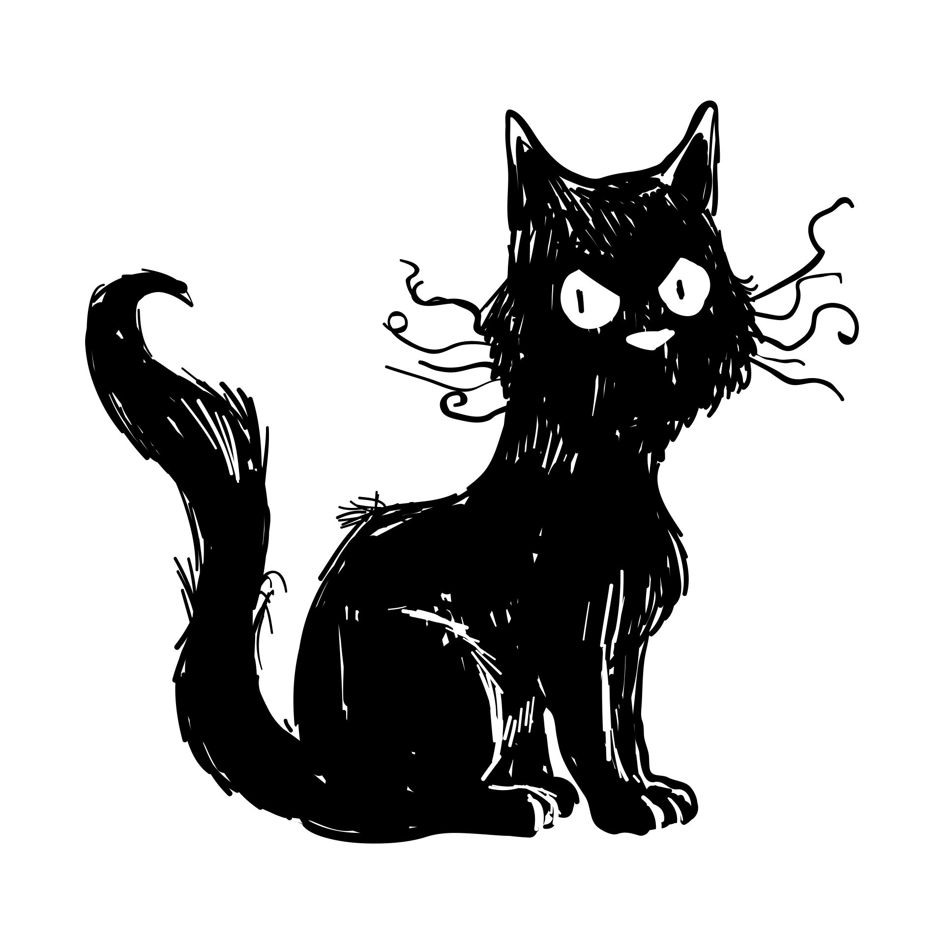 Printable Vintage Black Cat Halloween Images