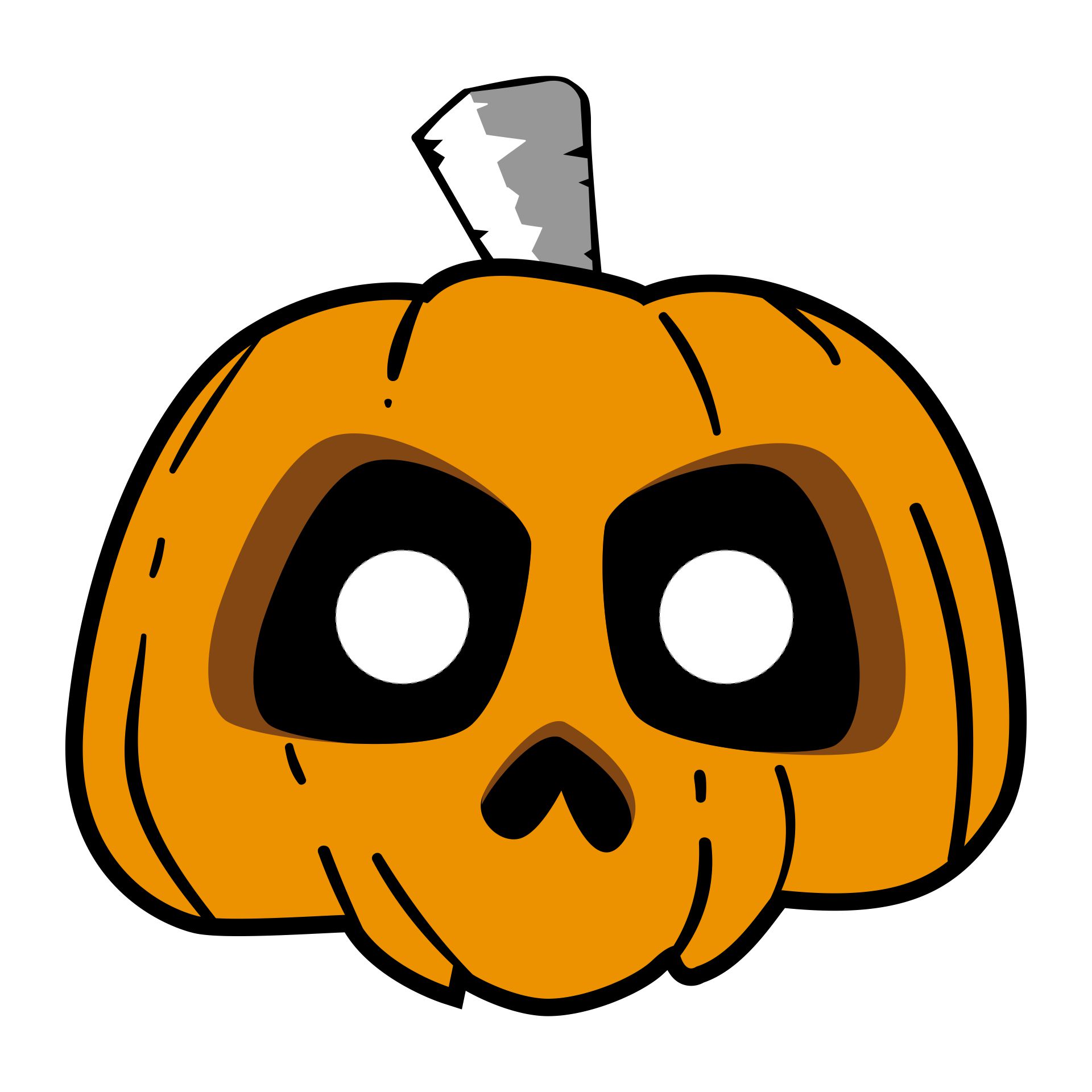 Pumpkin Printable Mask For Halloween