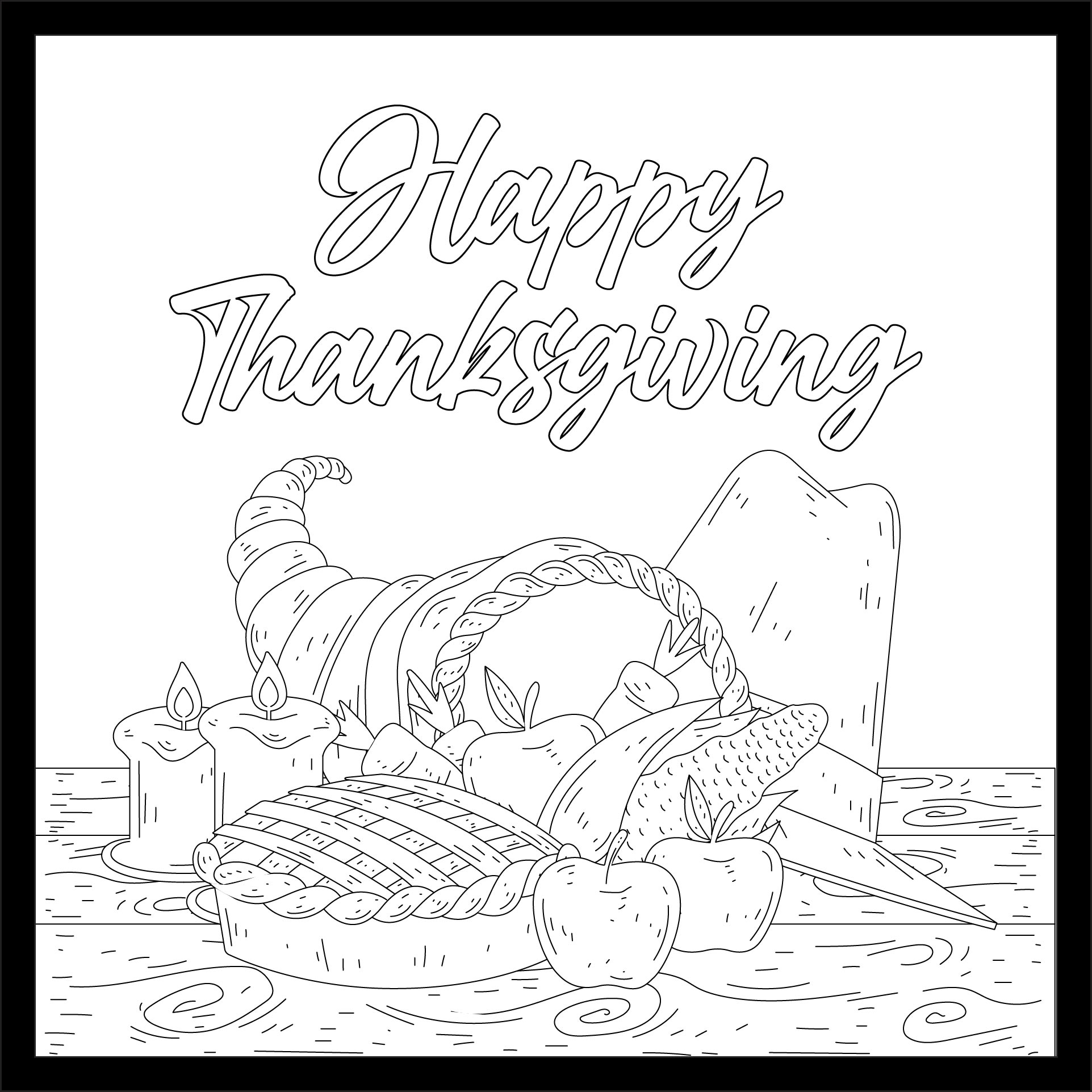 Adult Printable Thanksgiving Coloring Placemats
