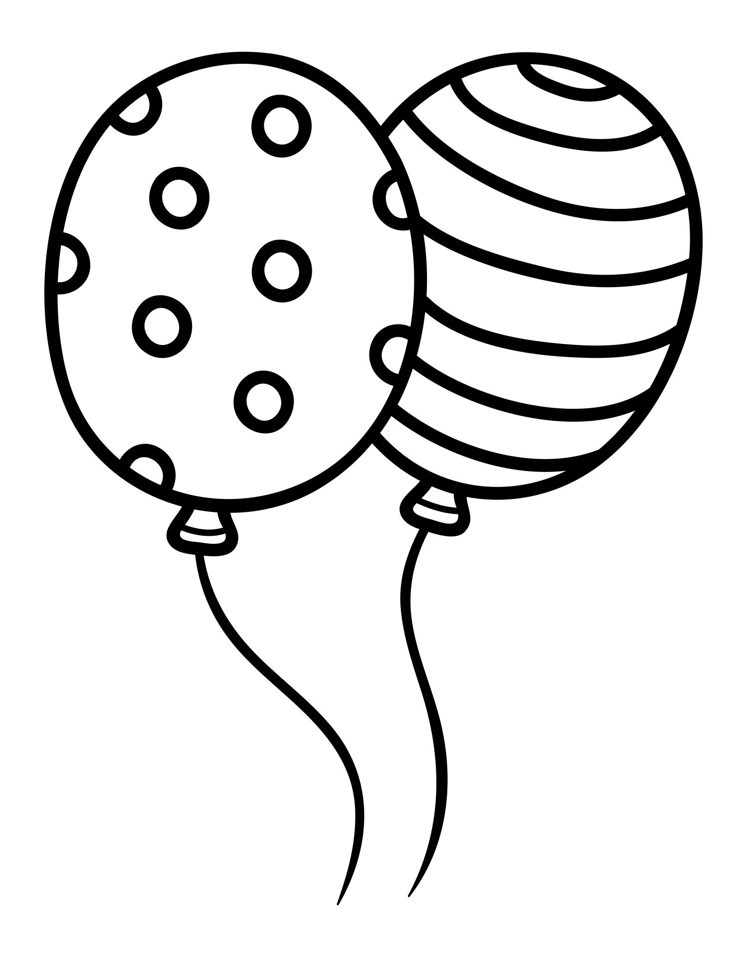 Balloon Clipart Black And White Printable