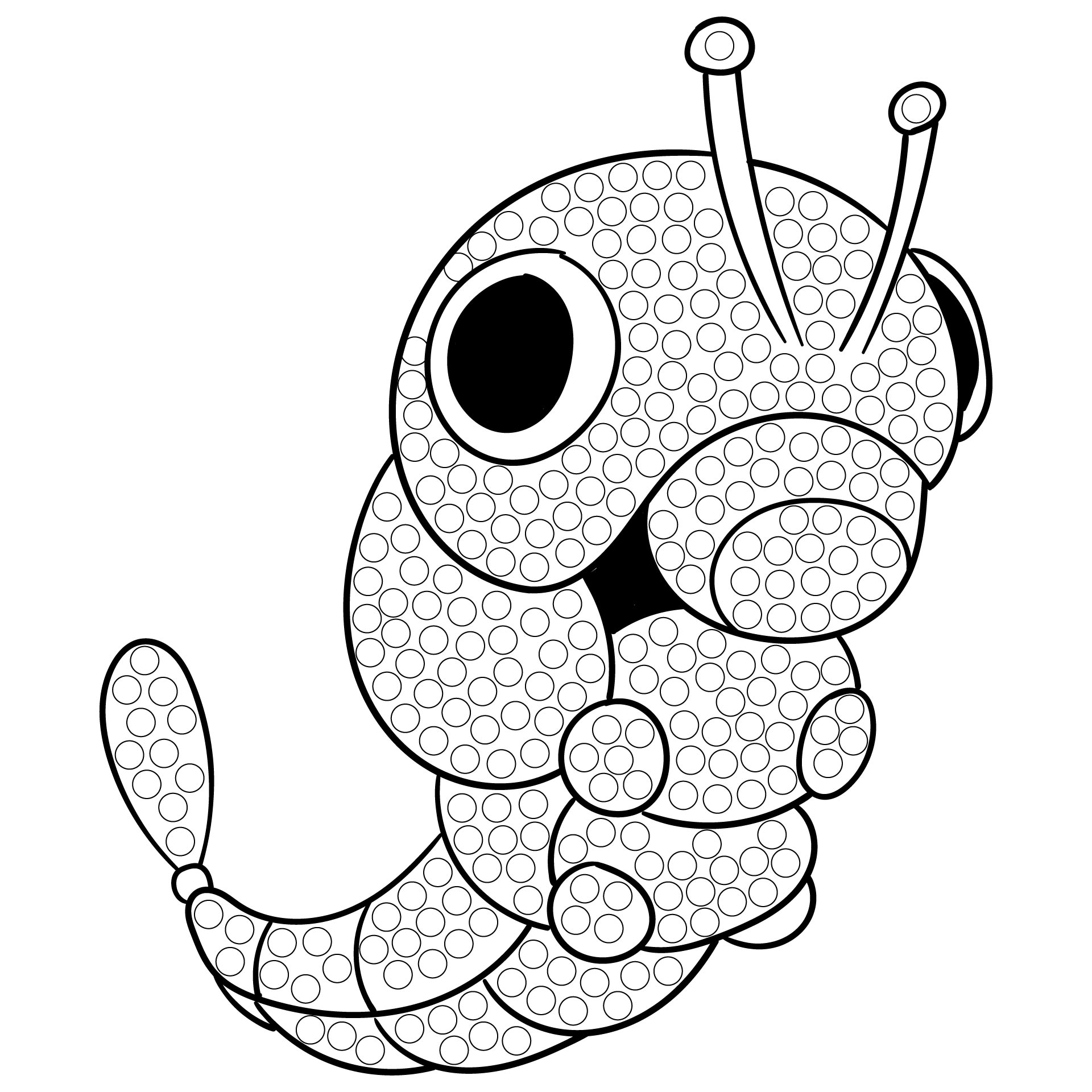 Caterpillar Craft Preschool Do A Dot Art