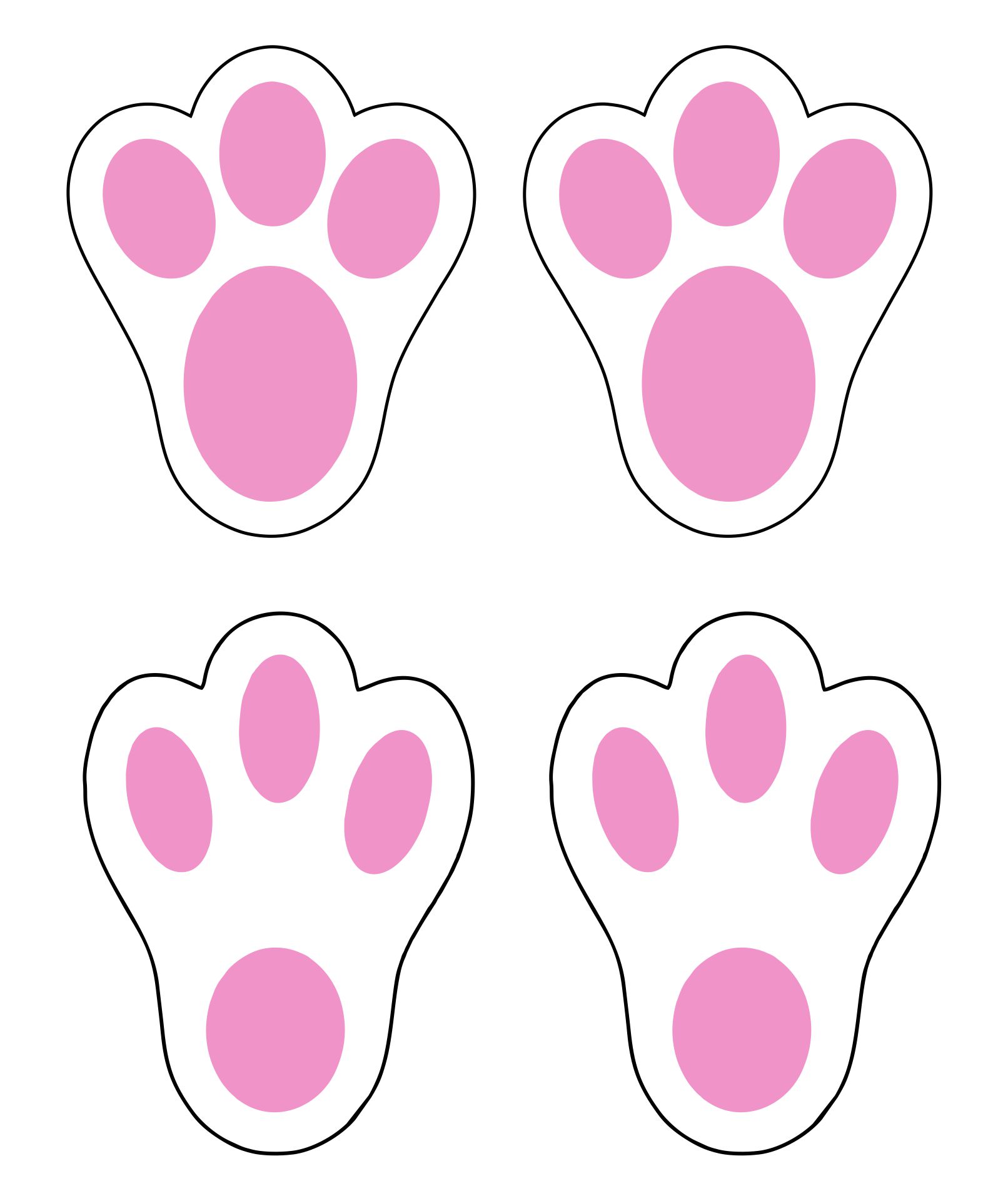 Easter Bunny Footprint Cut Out
