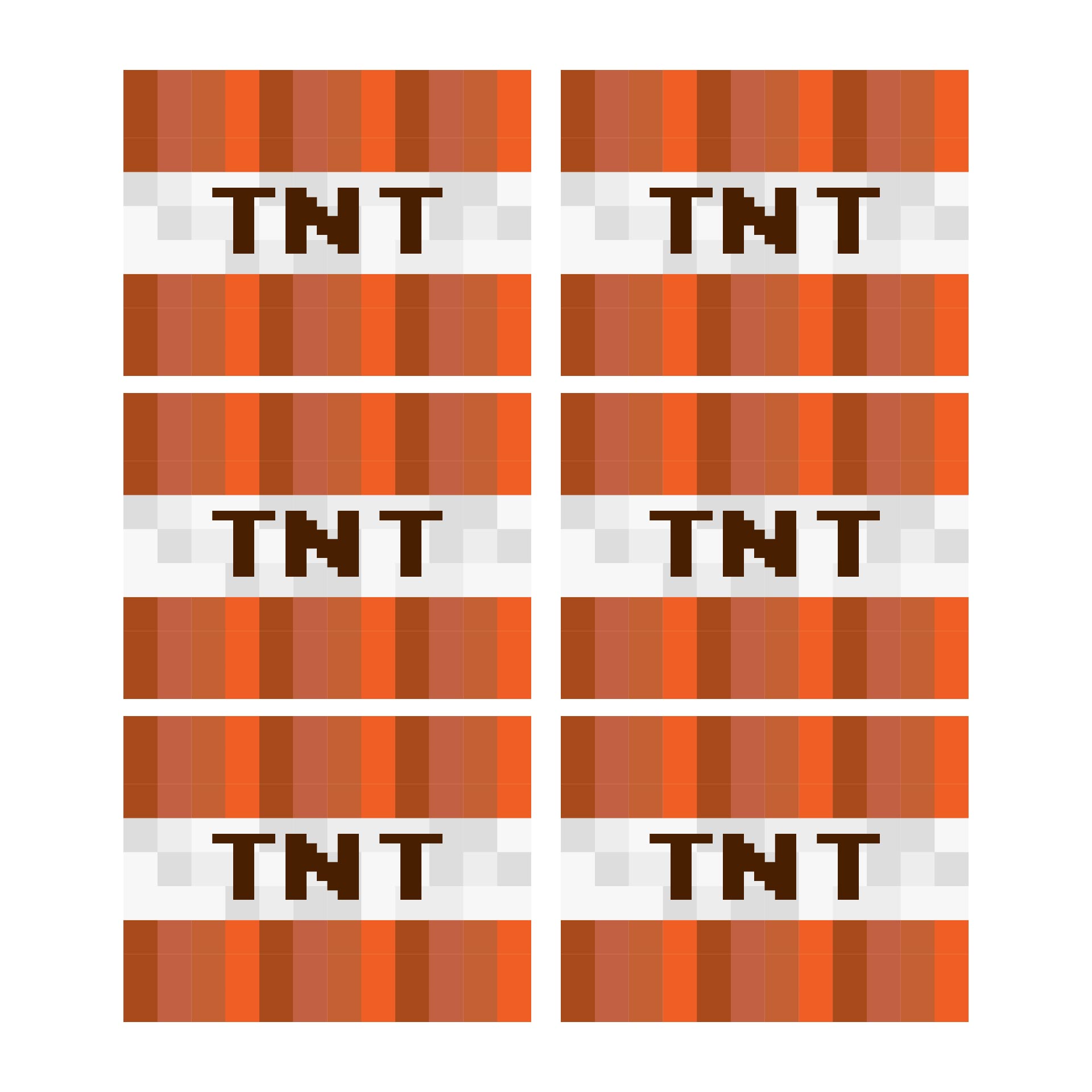 Free Minecraft Printable TNT Labels