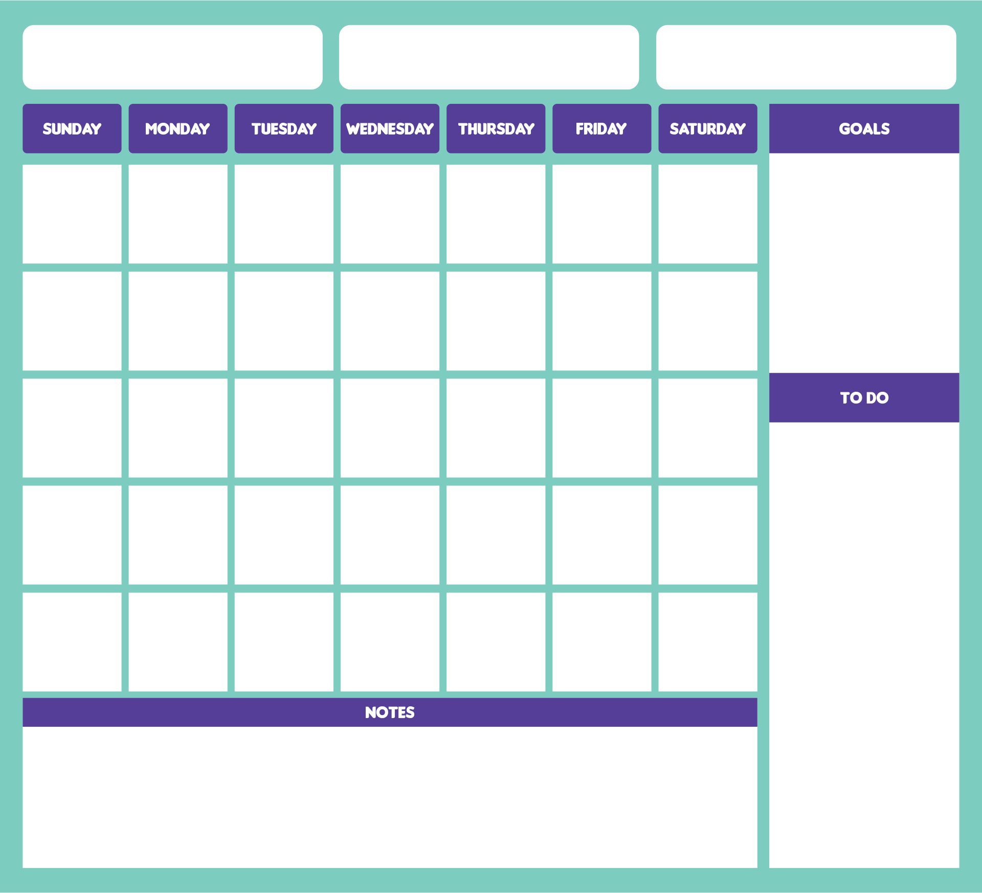 Free Printable Calendar Pages For Planner