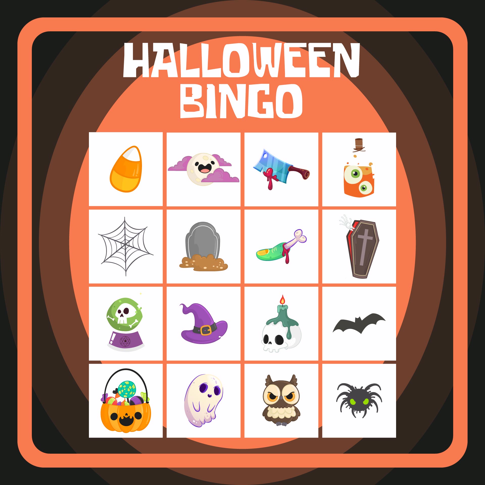 Halloween Games Bingo Cards Print Your Own Kids