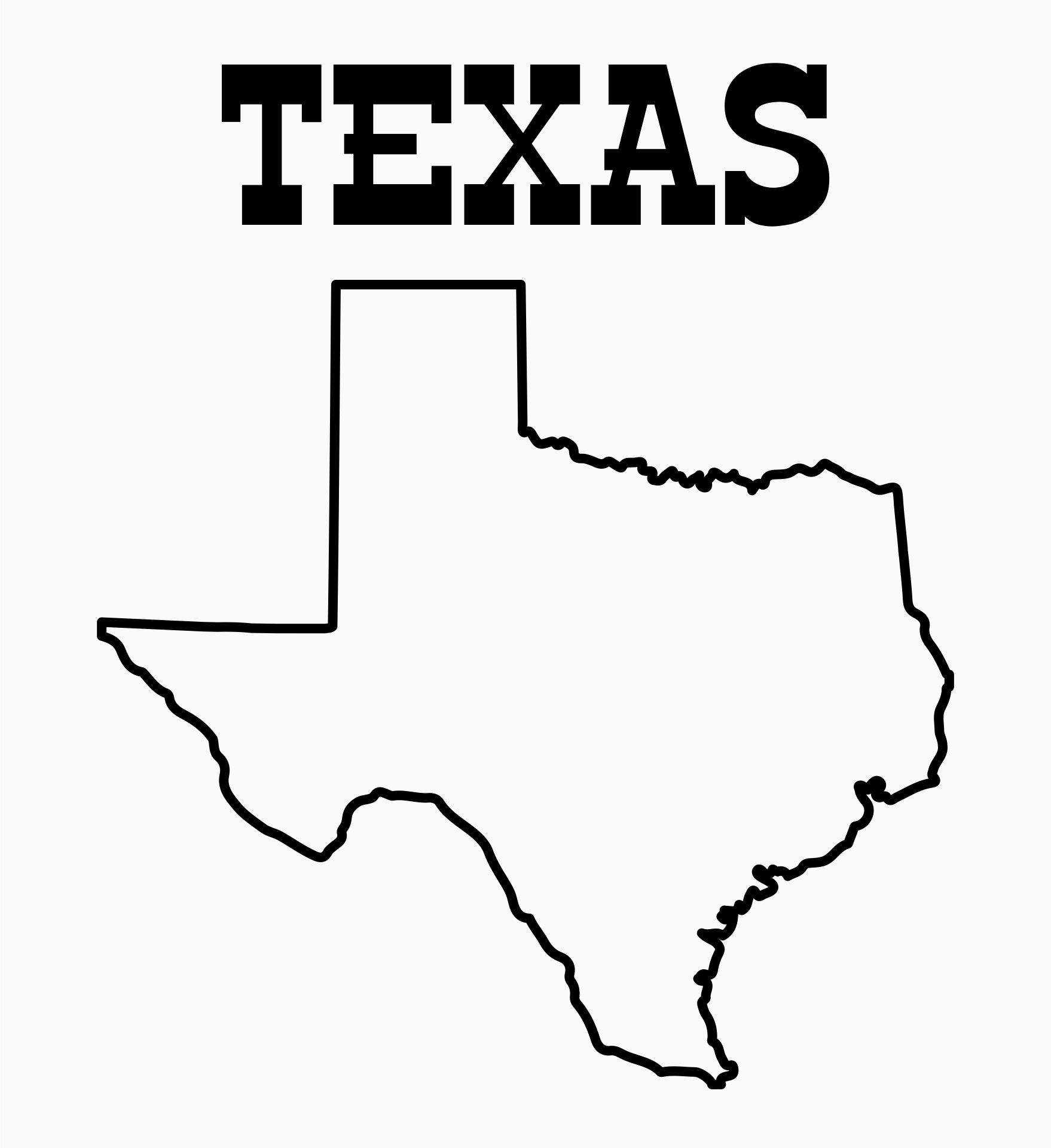 Large Printable Outline Of Texas