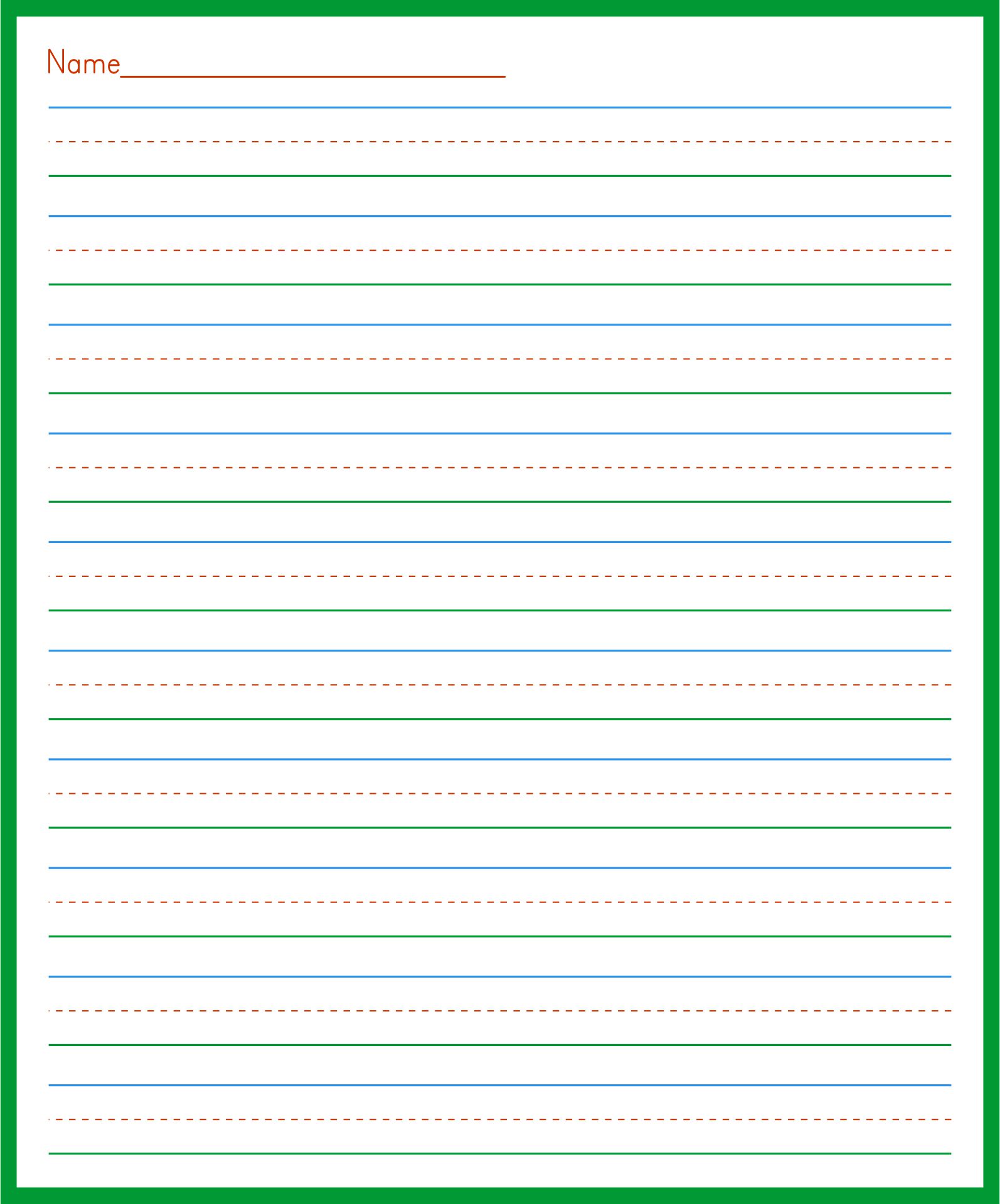 Lined Paper Template For Cursive Writing