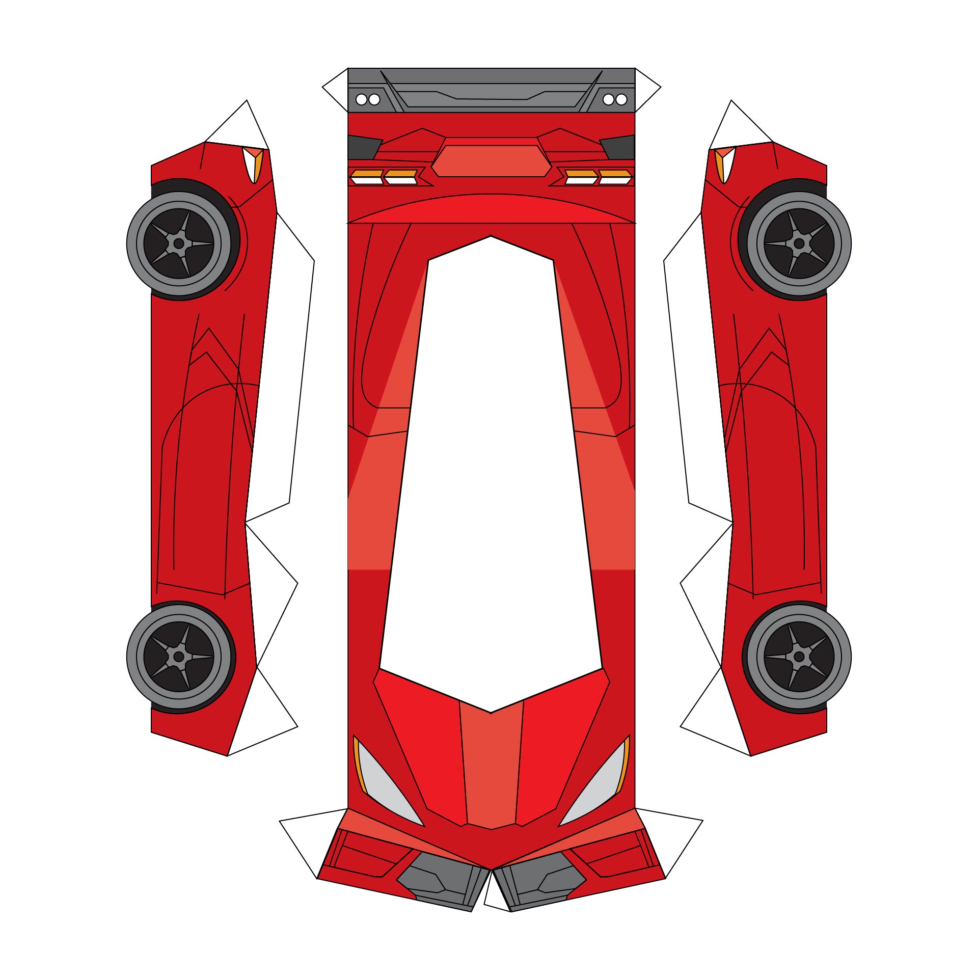 Mini Ferrari Car Paper Model Toy Template