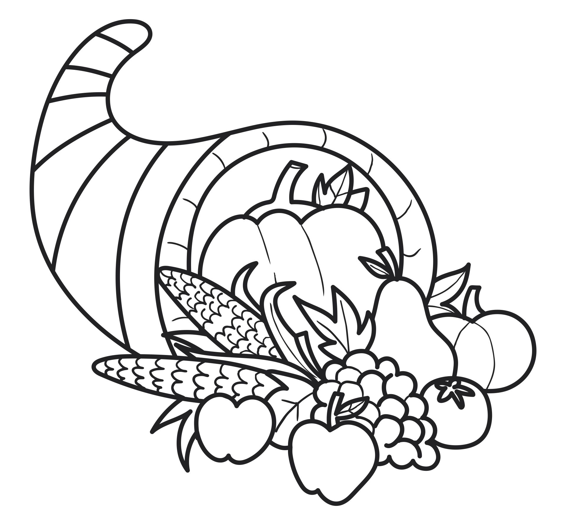 Preschool Thanksgiving Coloring Pages
