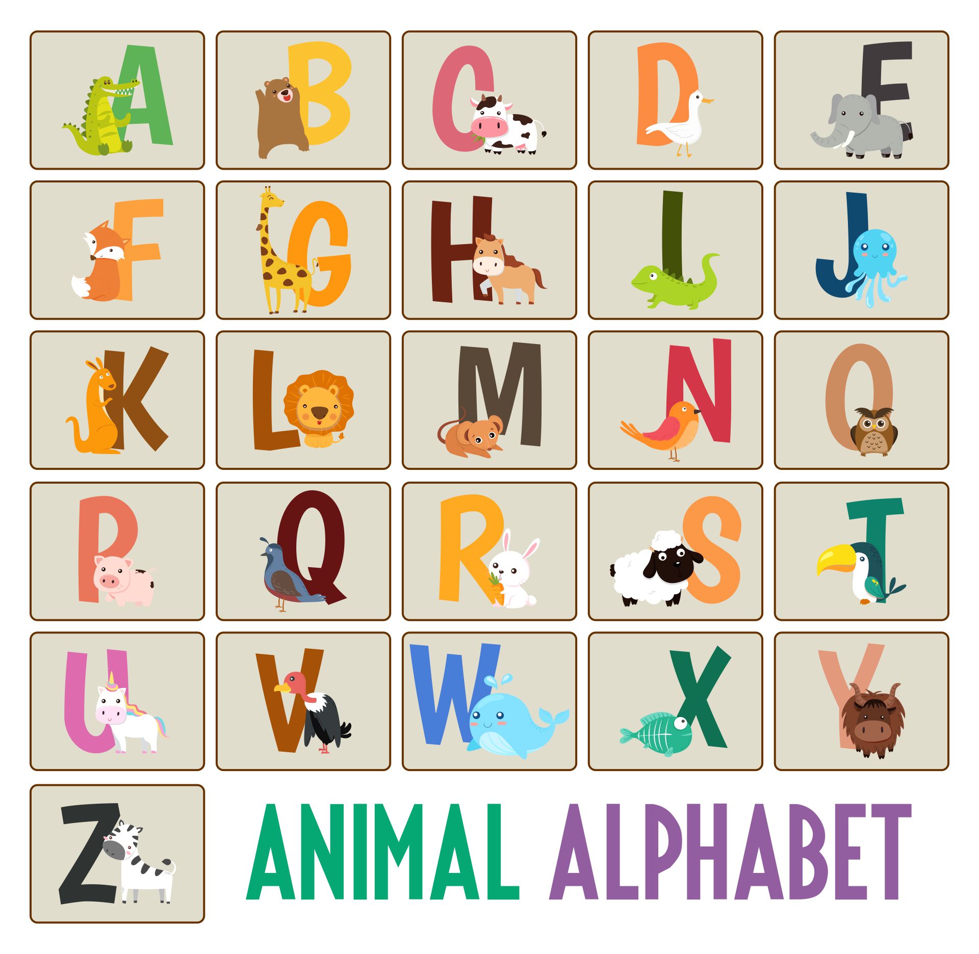 Printable Alphabet Poster