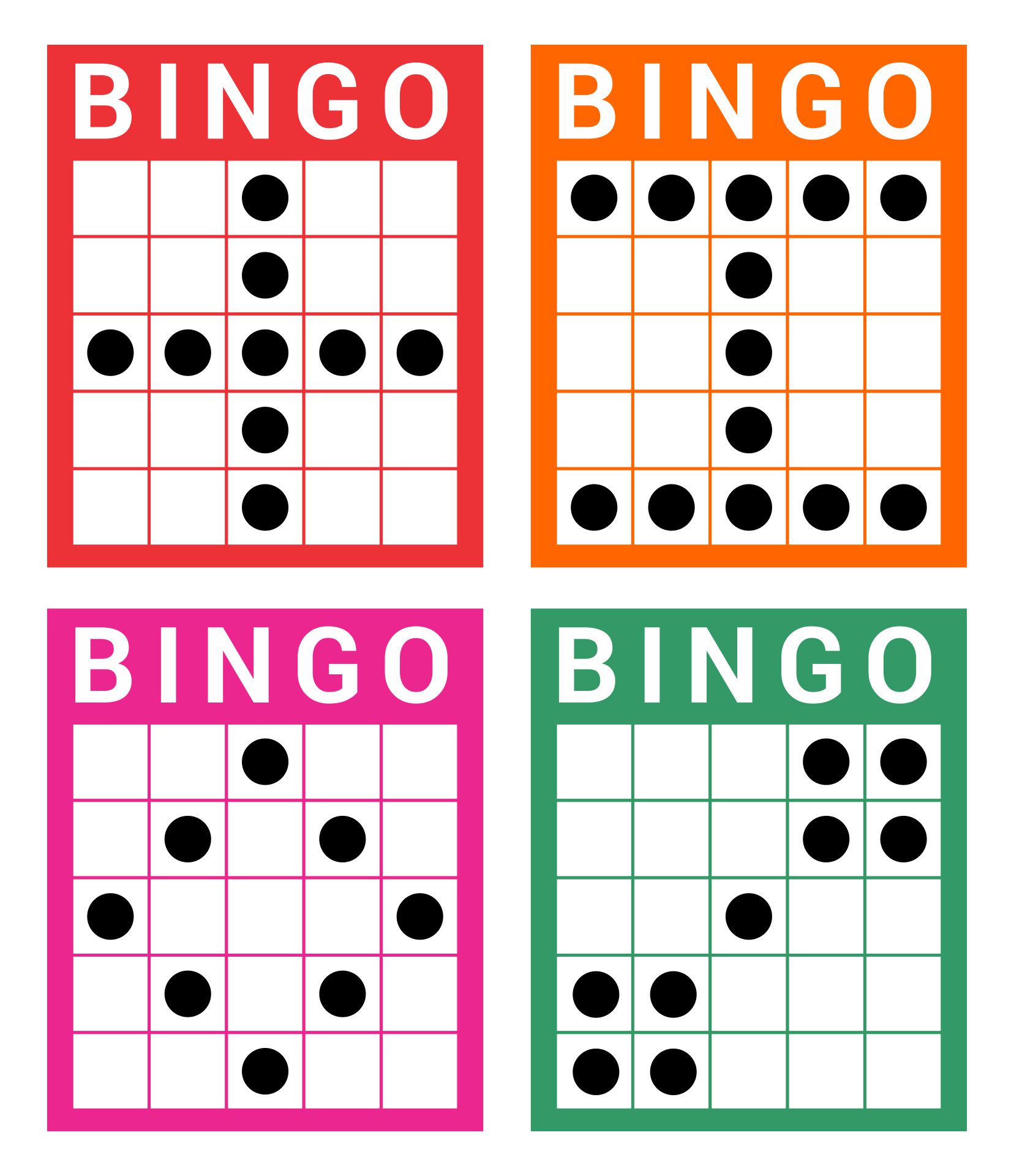Printable Bingo Board Pattern Examples For All Types Of Bingo