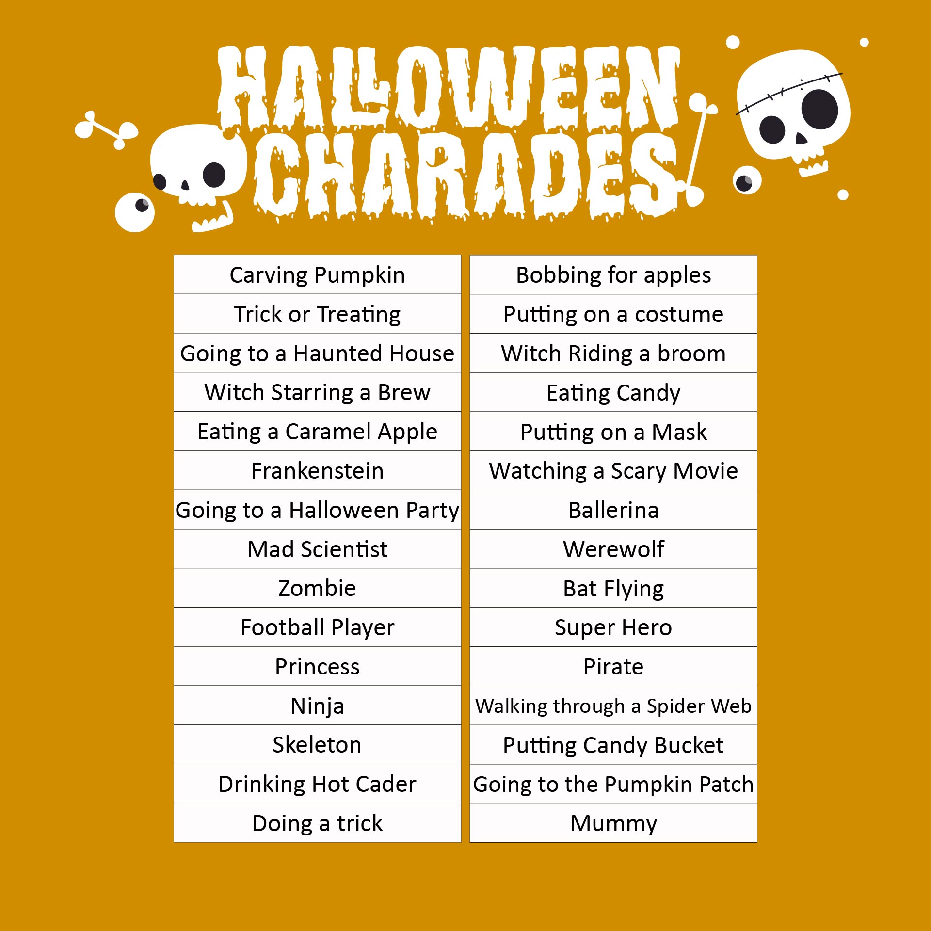 Printable Halloween Games Ideas For Kindergarten