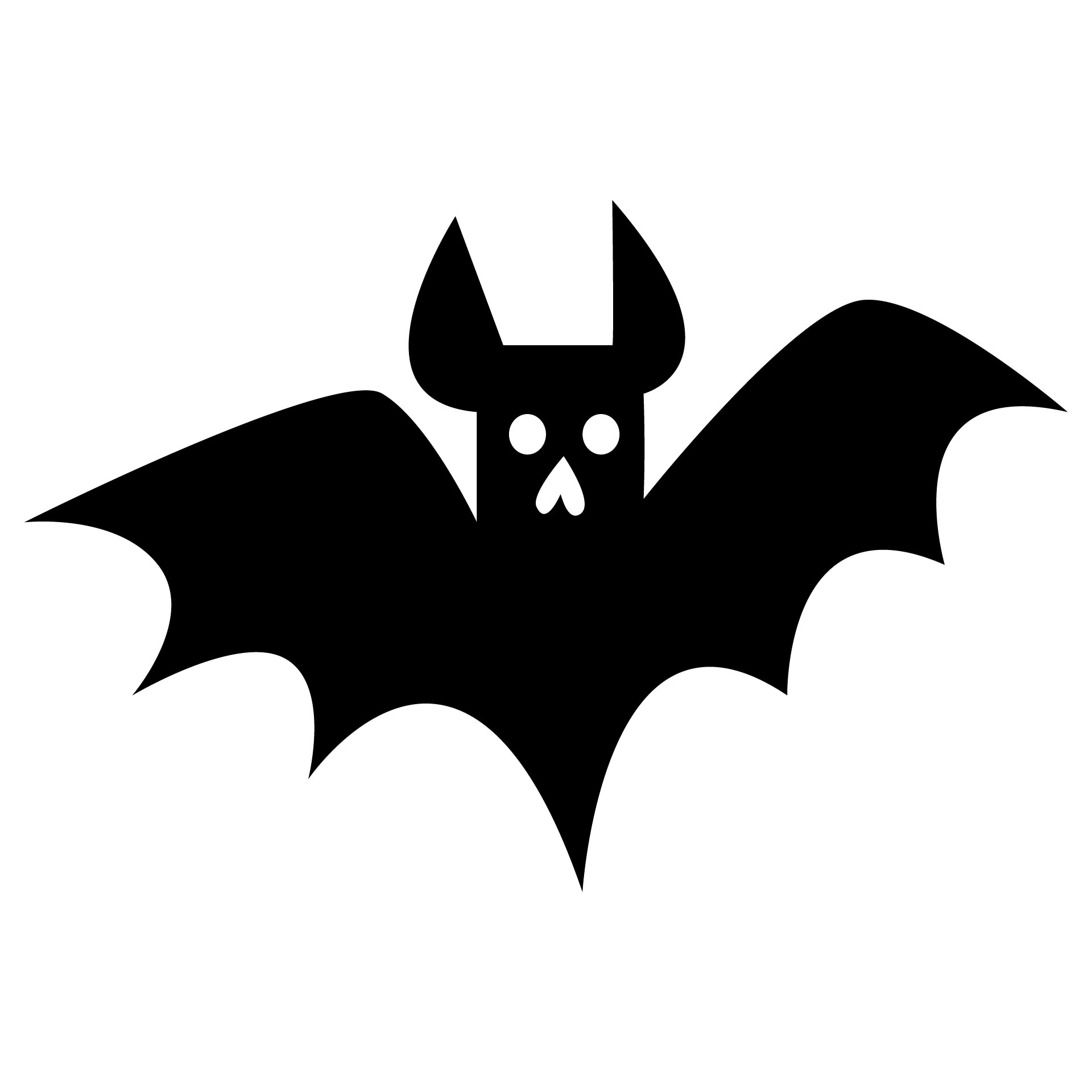 Printable Halloween Pumpking Carving Bat Stencil