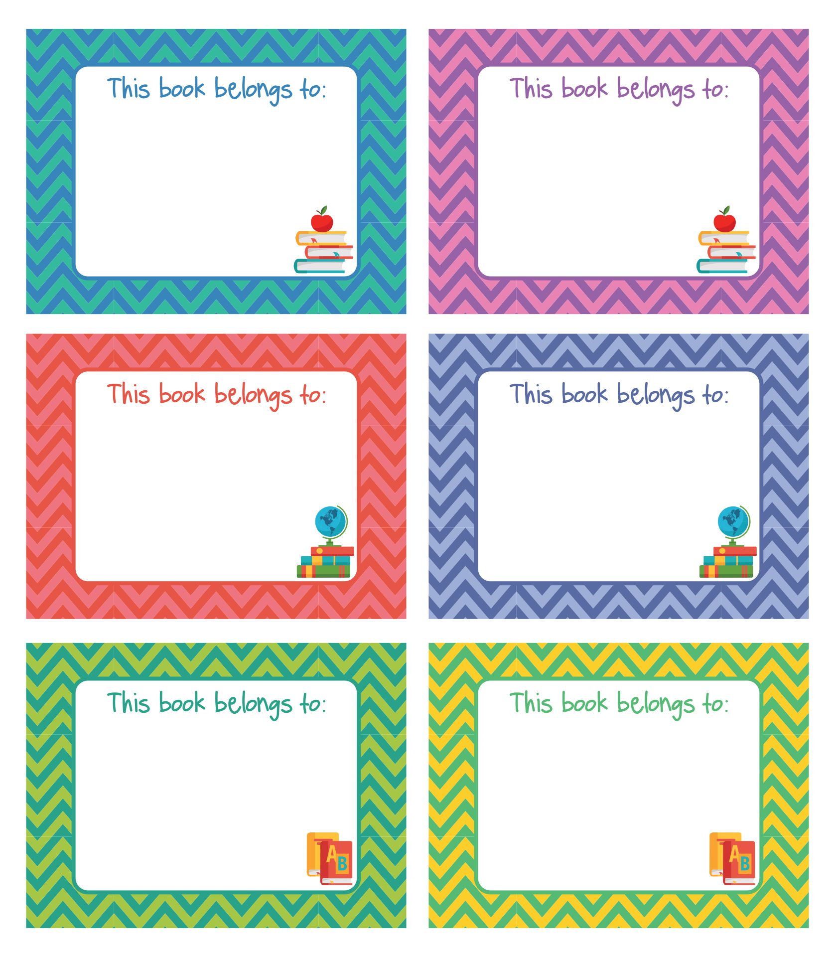 Printable Labels For School Books