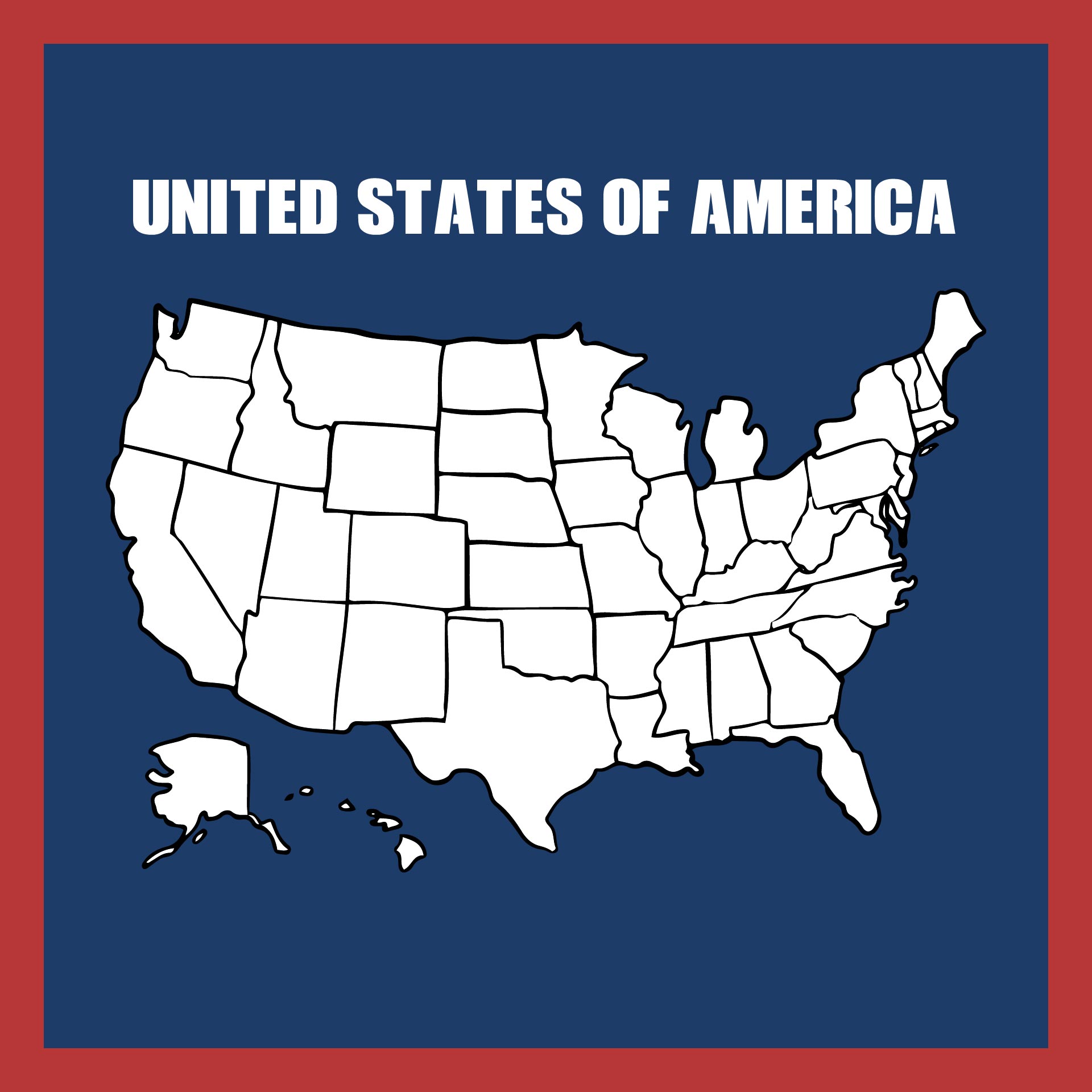 Printable Map Of The United States Blank