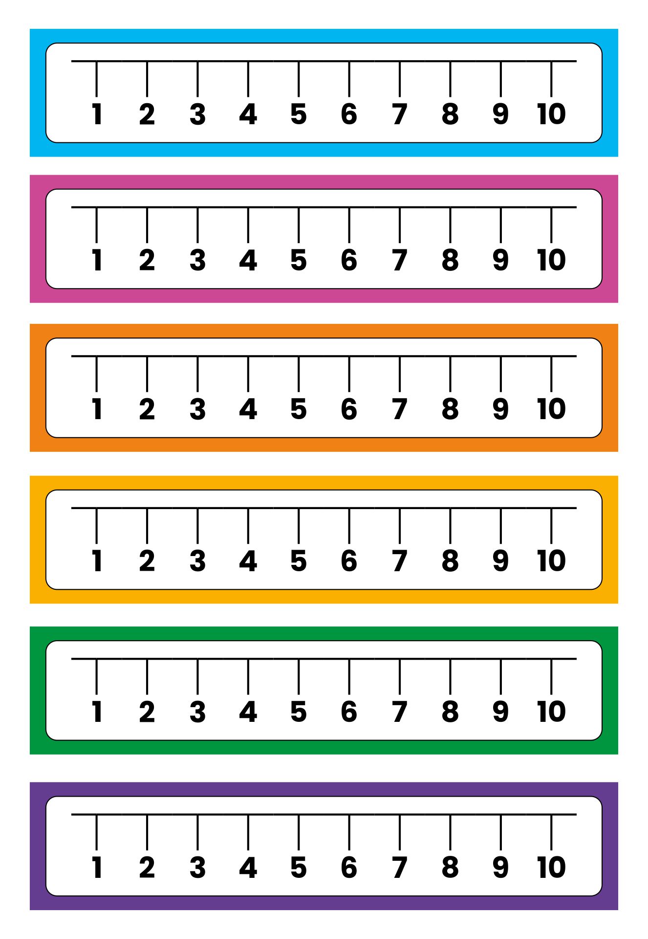 Printable Number Line Template 1-10