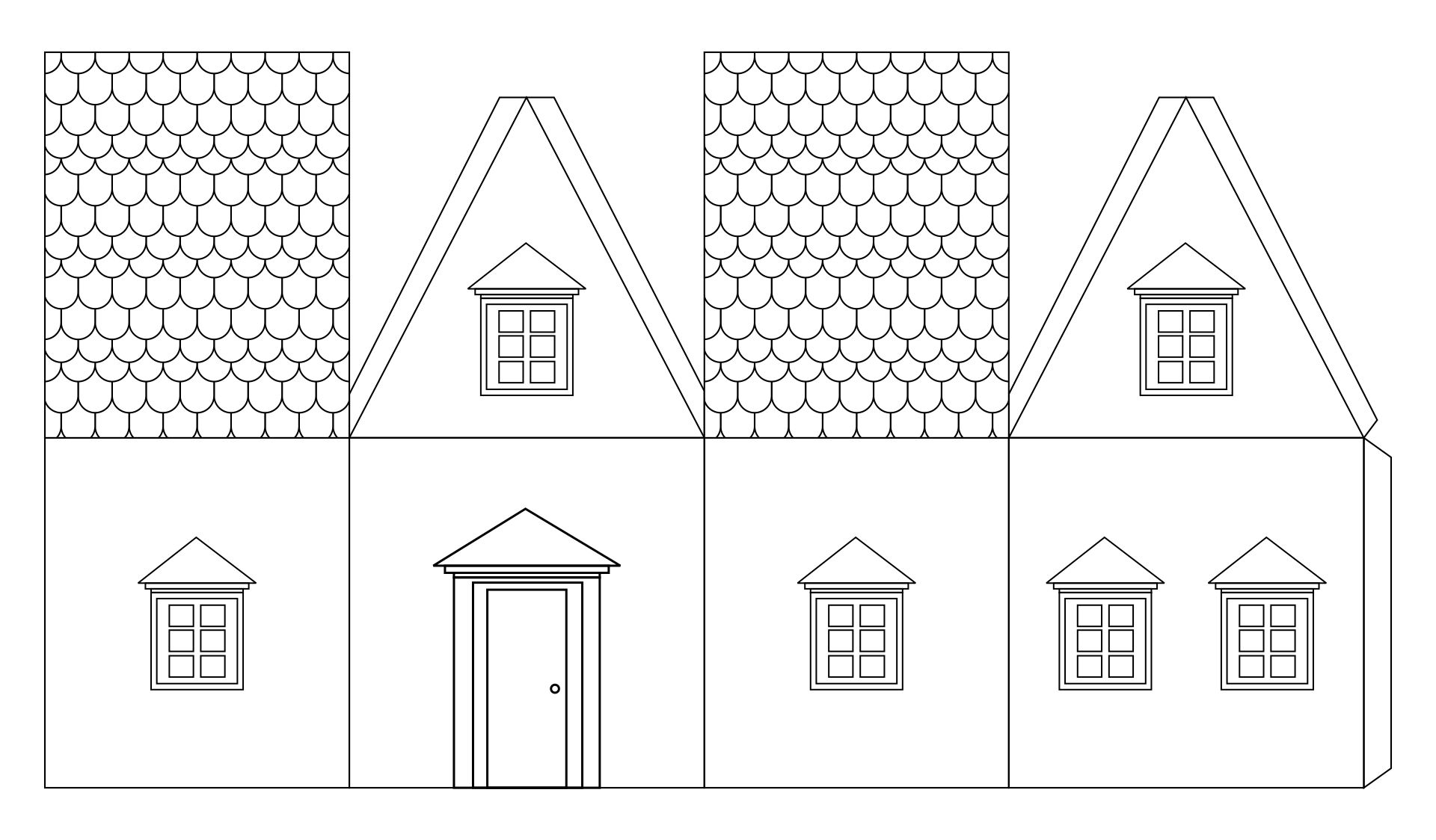 Printable Paper House Craft Templates