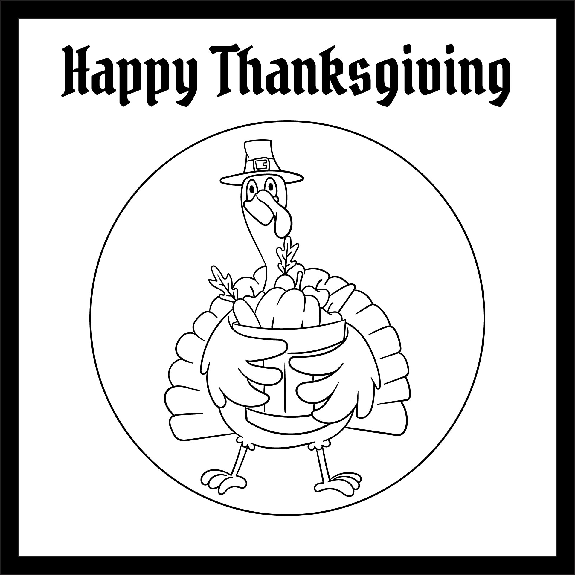 Printable Thanksgiving Placemats For Kids Coloring Page