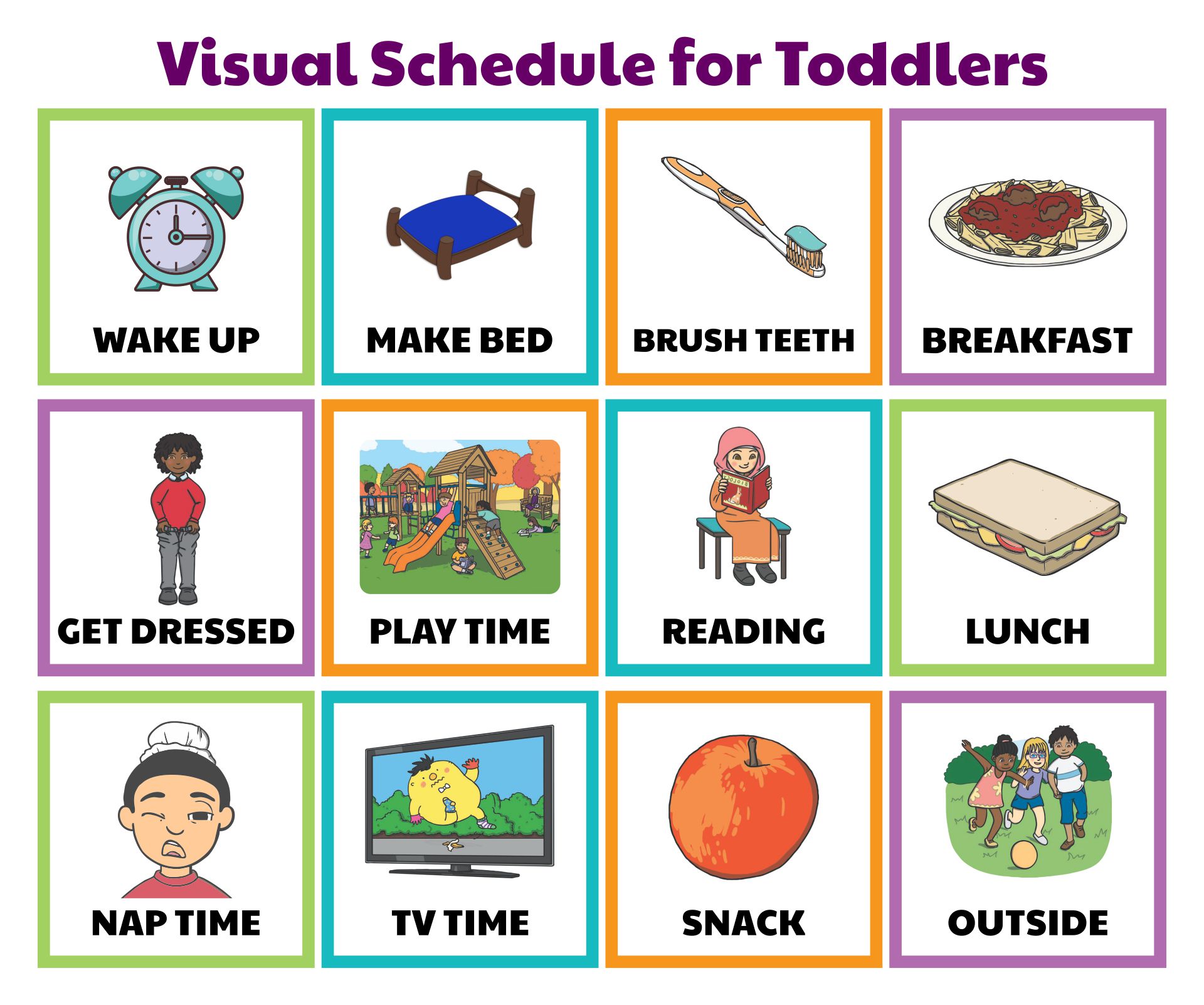 Printable Visual Schedule For Toddlers