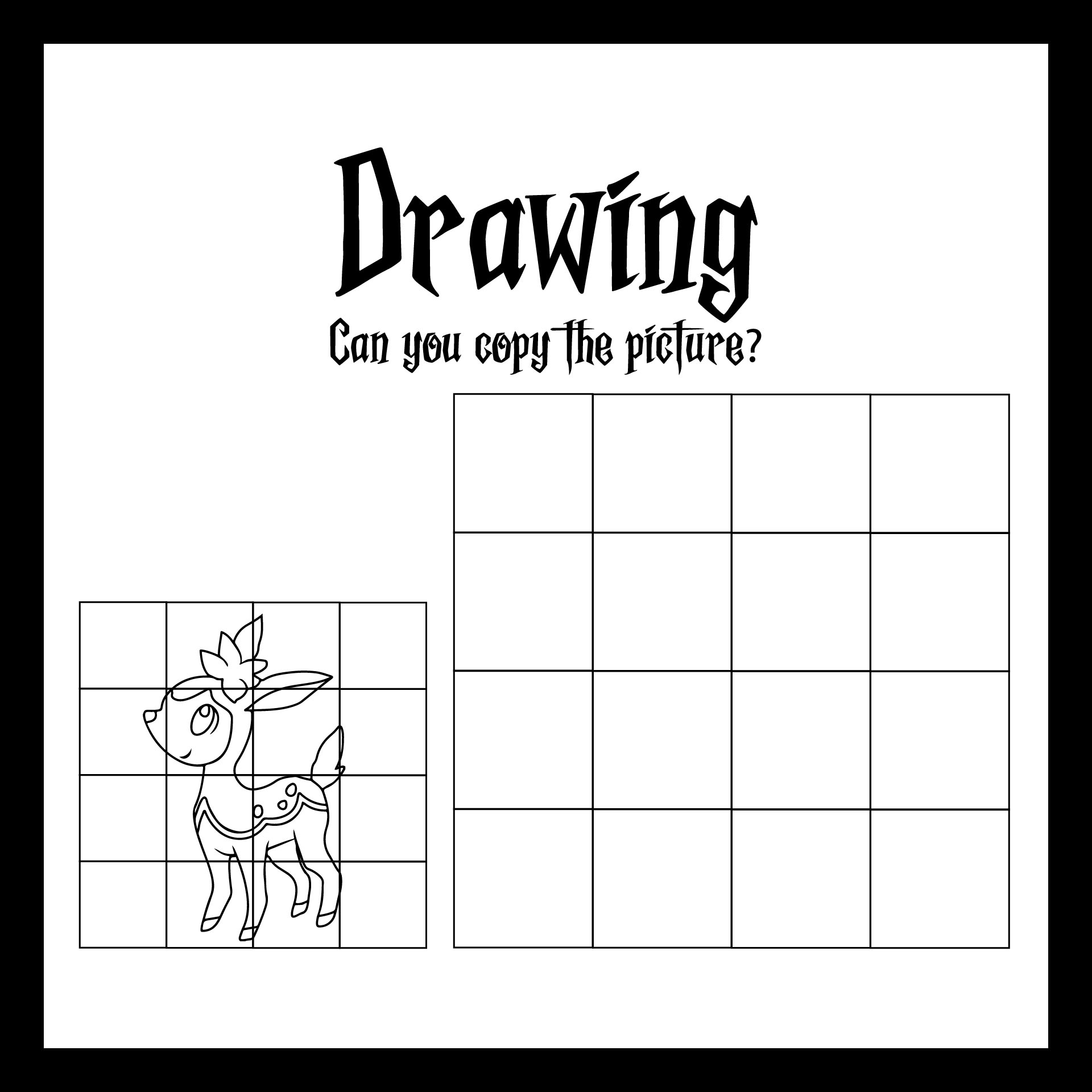 Simple Grid Drawing For Kids Printables