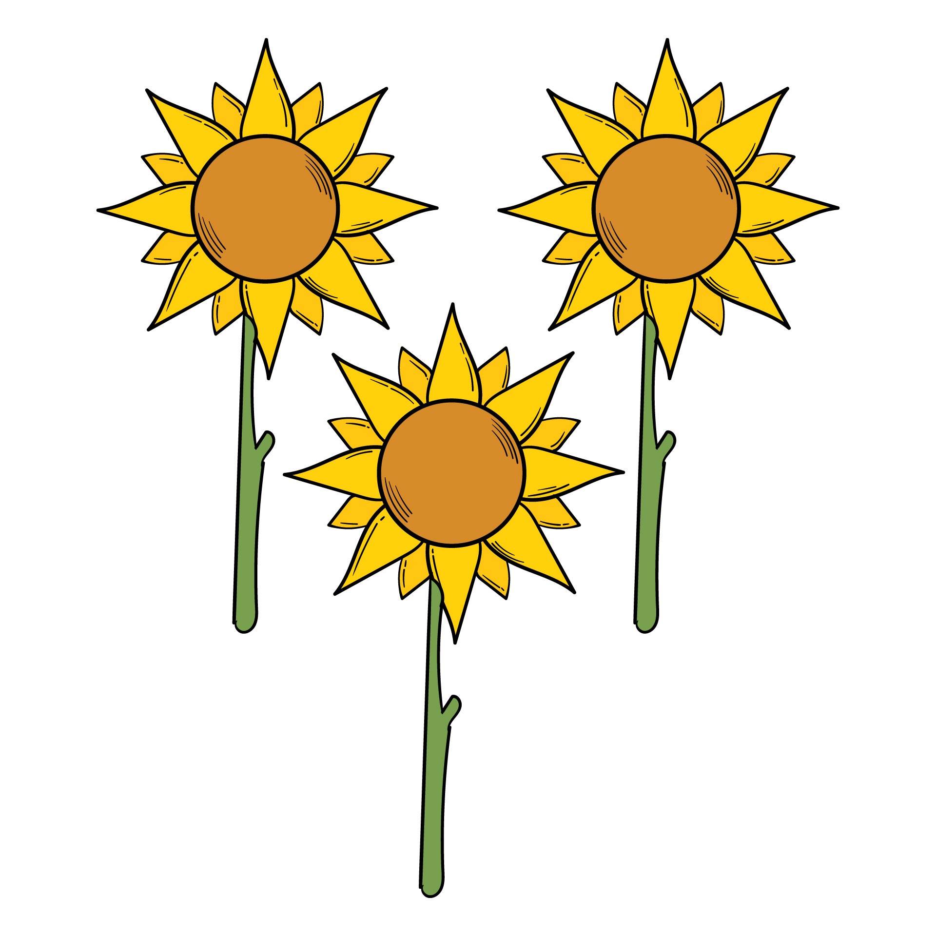 Sunflower Template Cliparts Printable